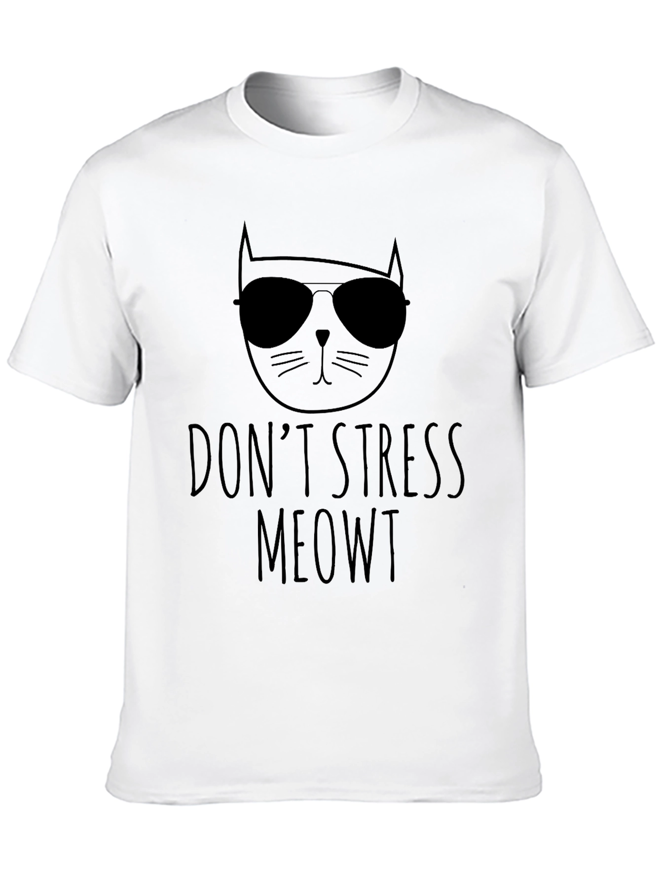Dont Stress Meowt Black T-Shirt