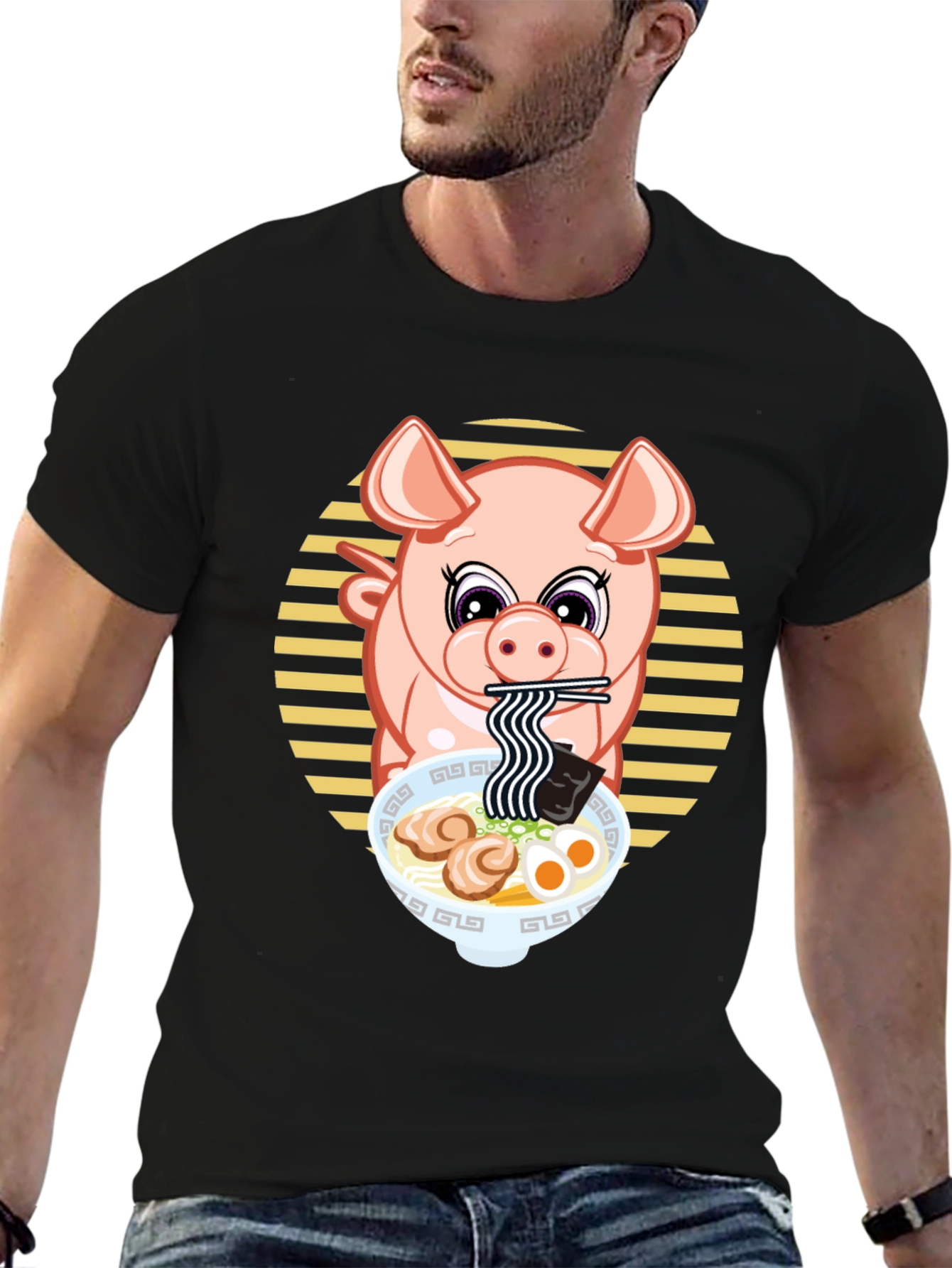 Pig Ramen T-Shirt - Cute Anime Style Tee