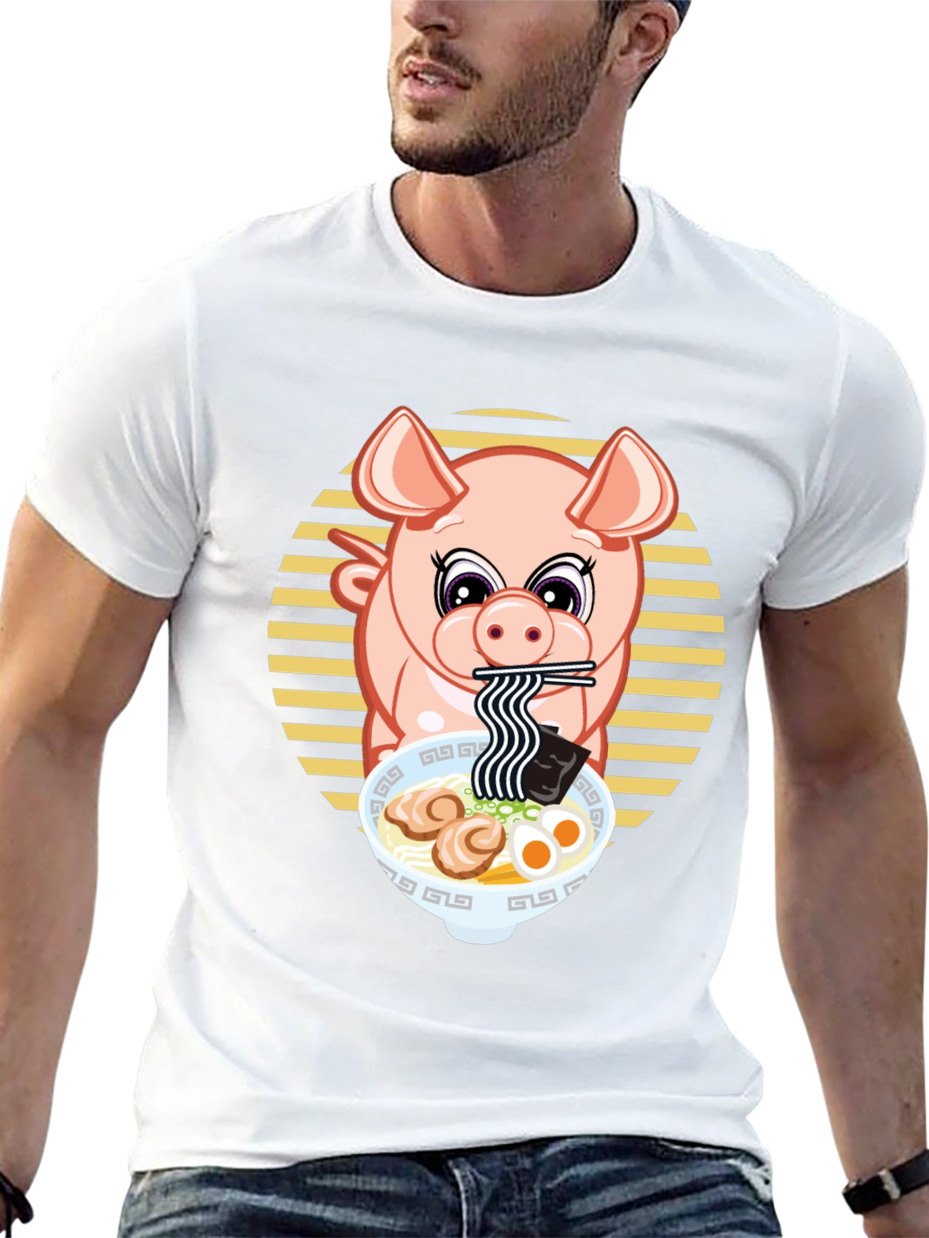 Pig Ramen T-Shirt - Cute Anime Style Tee