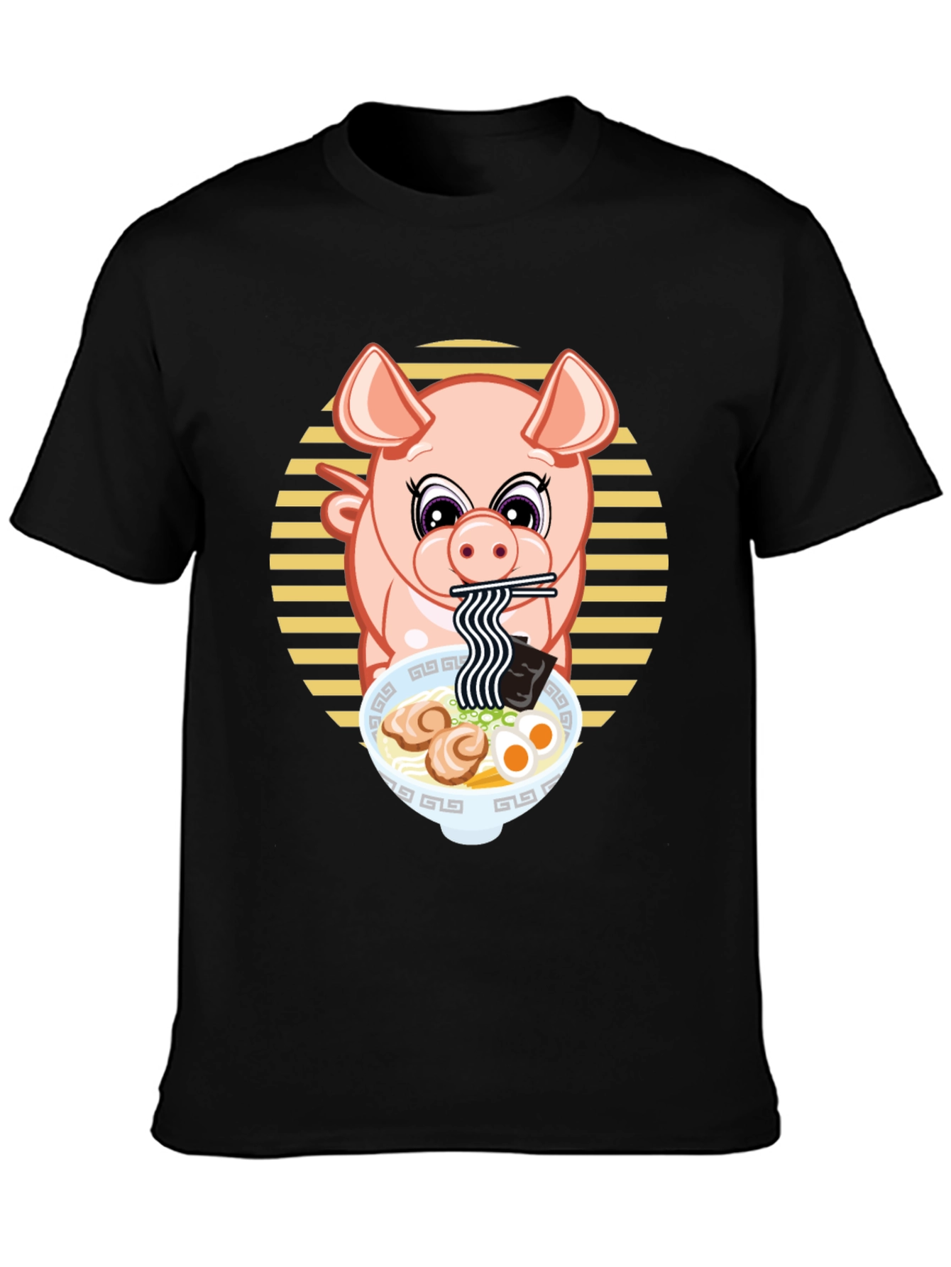Pig Ramen T-Shirt - Cute Anime Style Tee