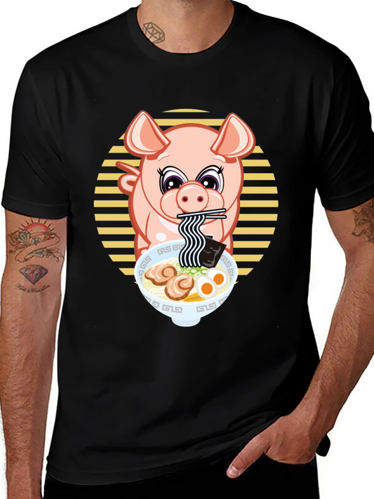 Pig Ramen T-Shirt - Cute Anime Style Tee