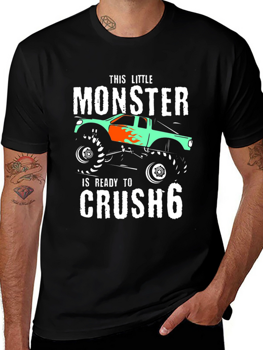 Monster Truck Birthday T-Shirt - Ready to Crush 6