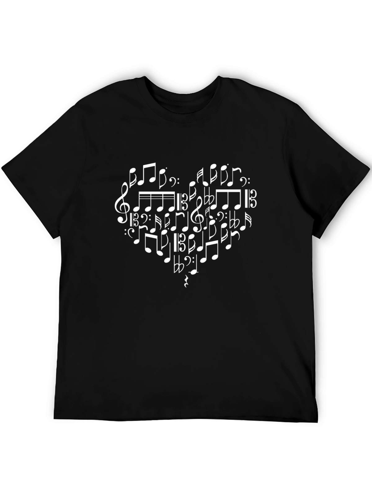 Musical Heart T-Shirt - Stylish Music Lover Tee