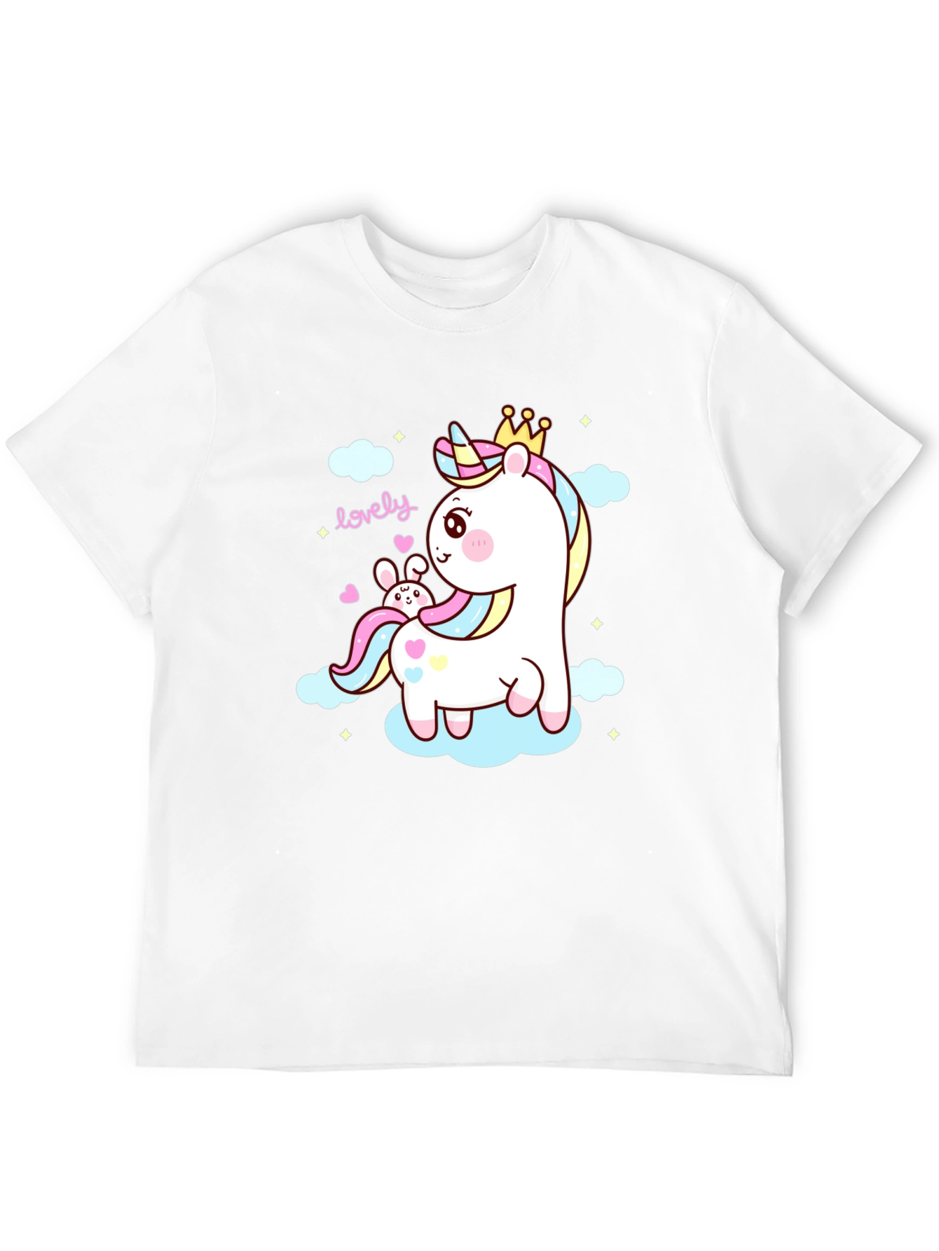 Cute Unicorn & Bunny Graphic Tee