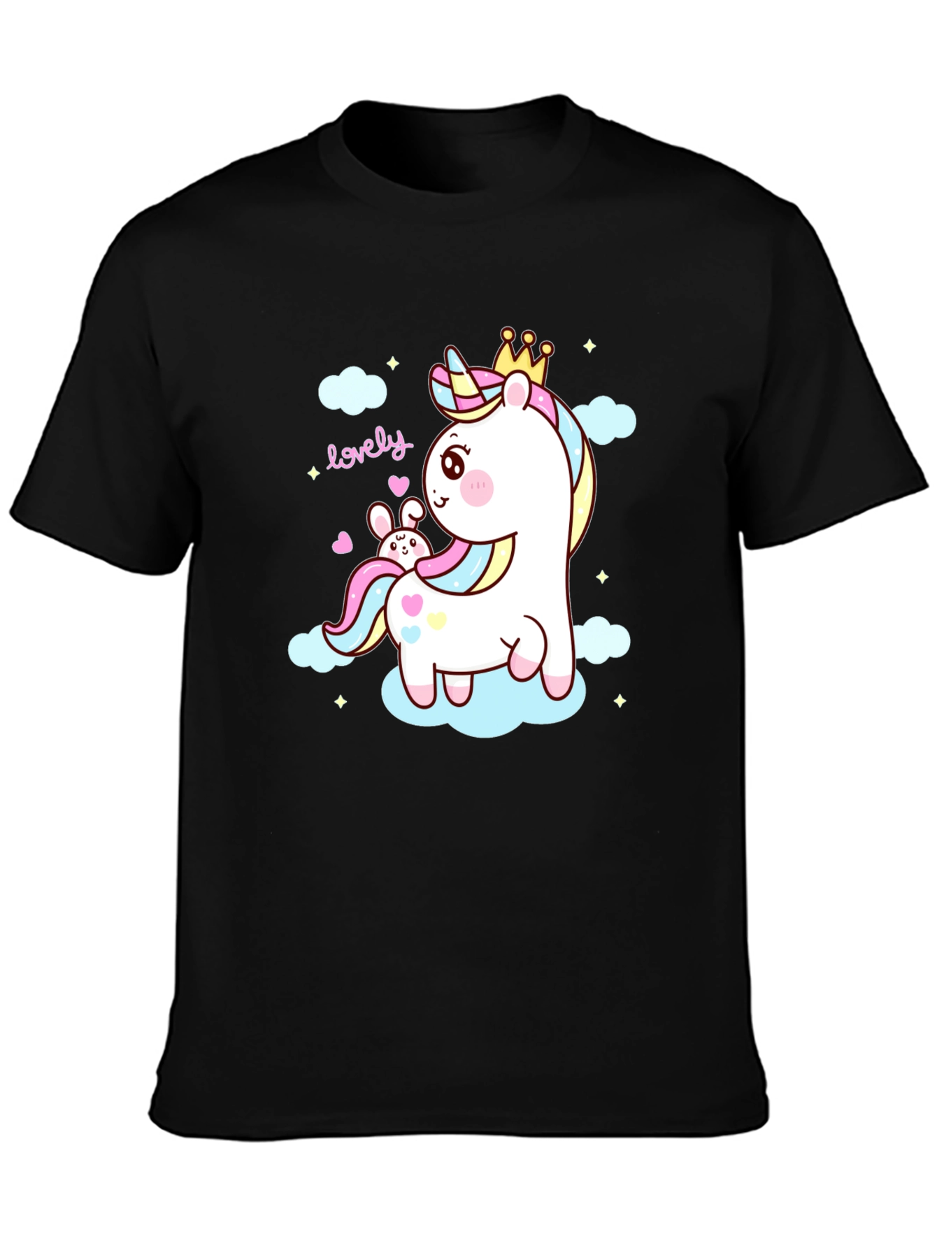 Cute Unicorn & Bunny Graphic Tee