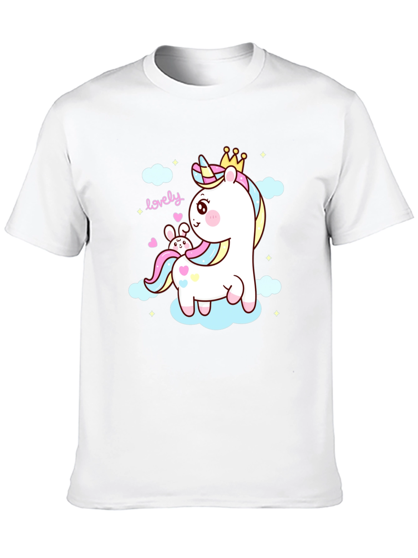 Cute Unicorn & Bunny Graphic Tee