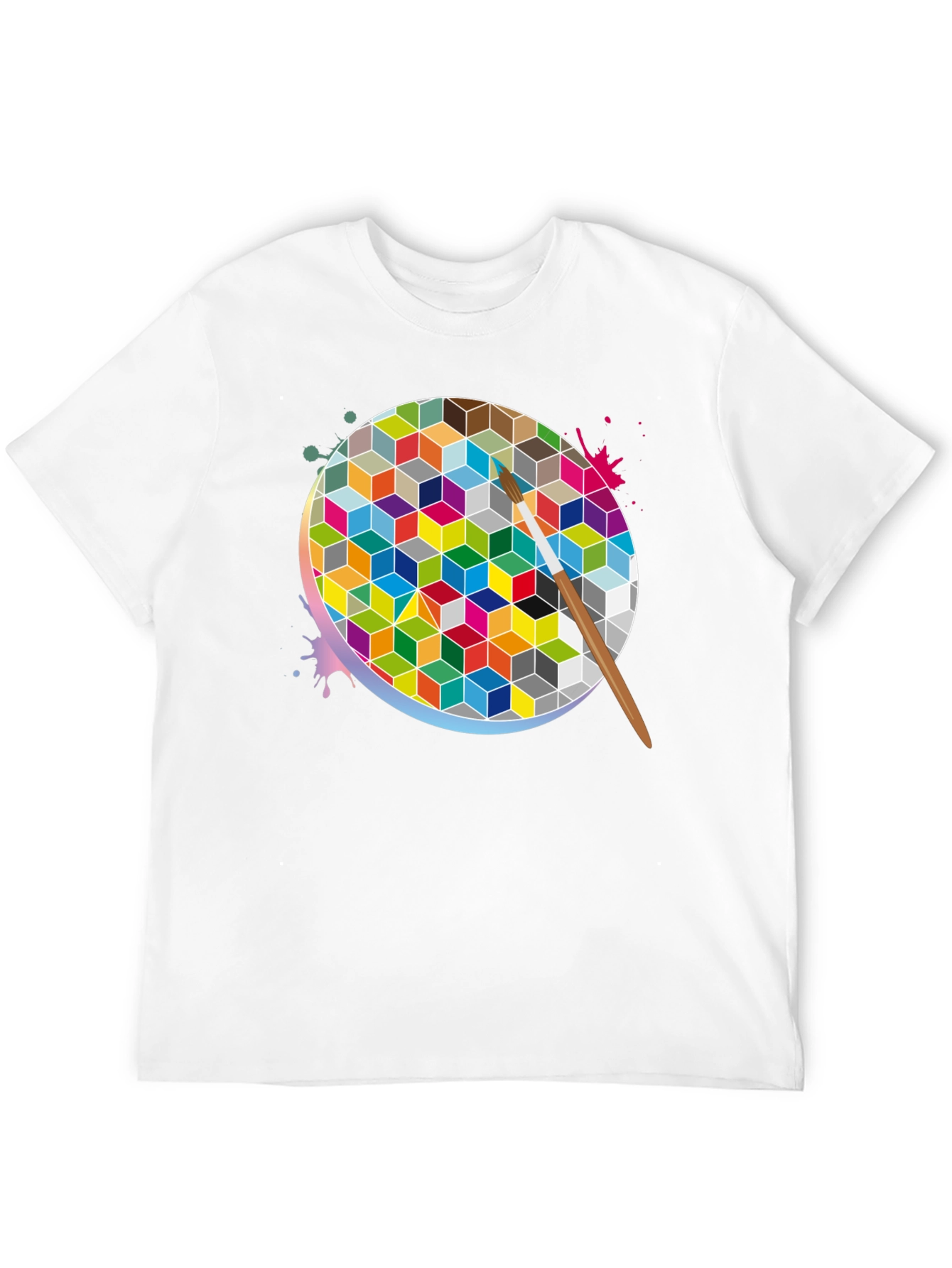 Abstract Geometric Paint T-Shirt