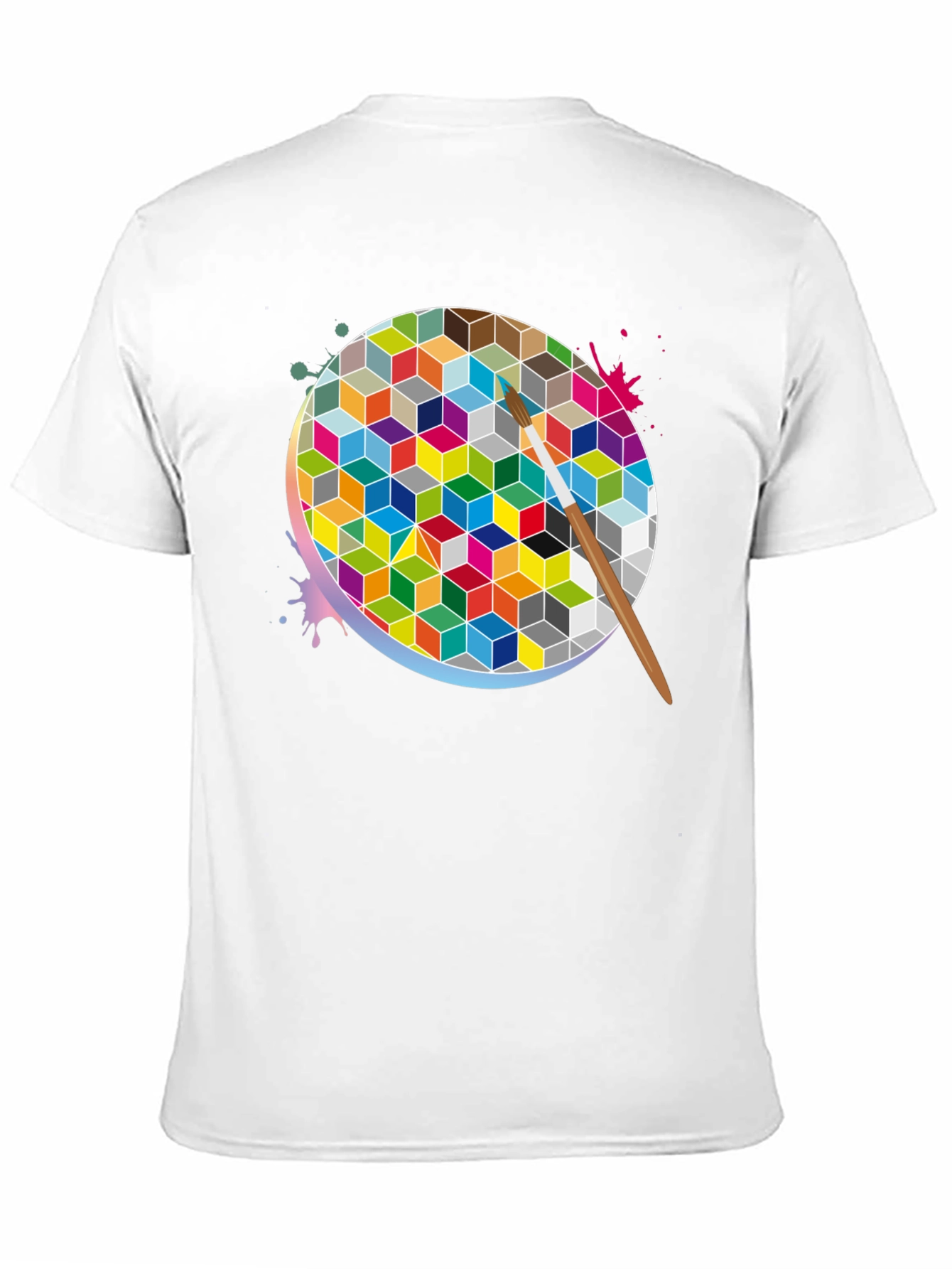 Abstract Geometric Paint T-Shirt