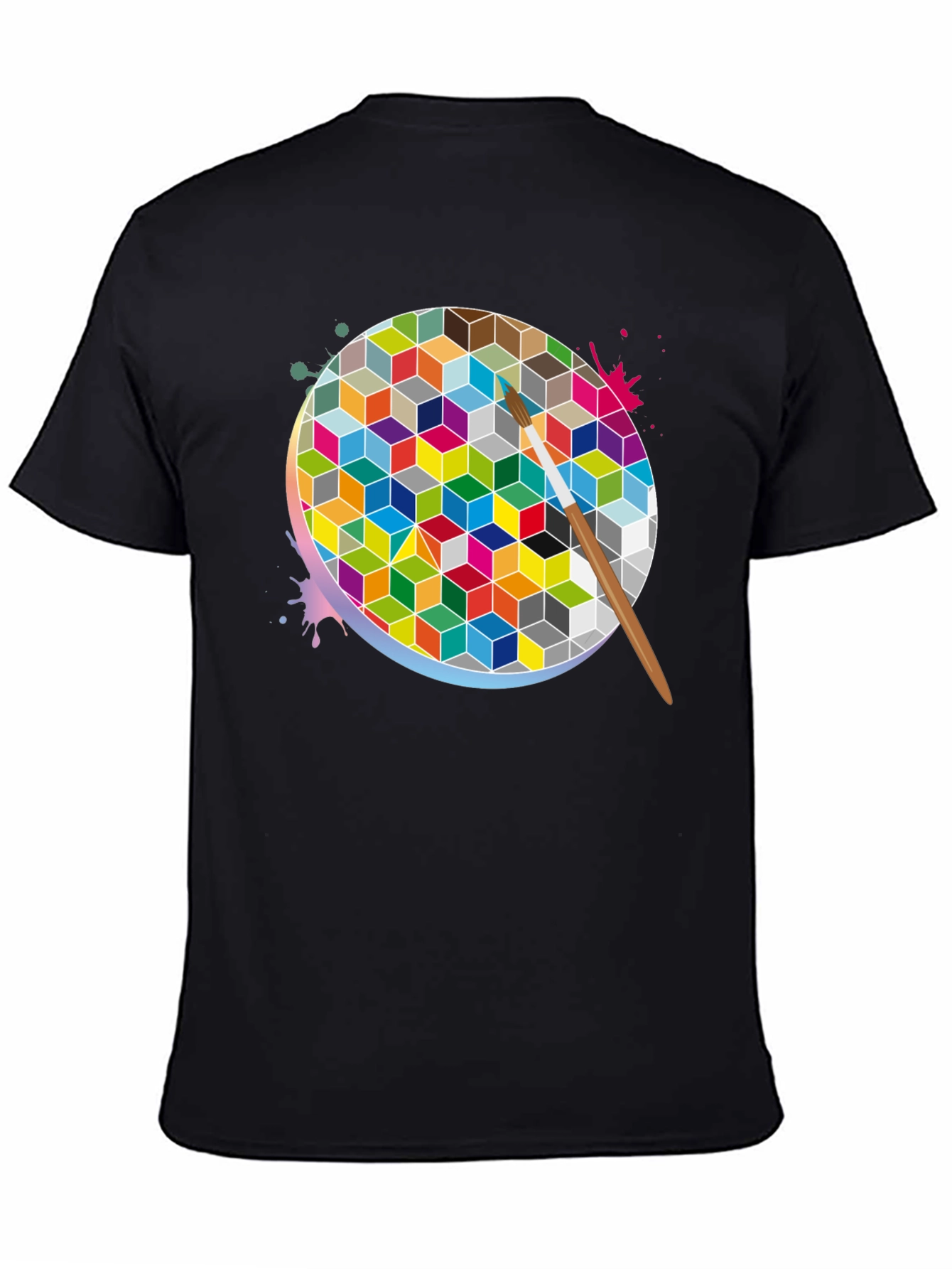 Abstract Geometric Paint T-Shirt