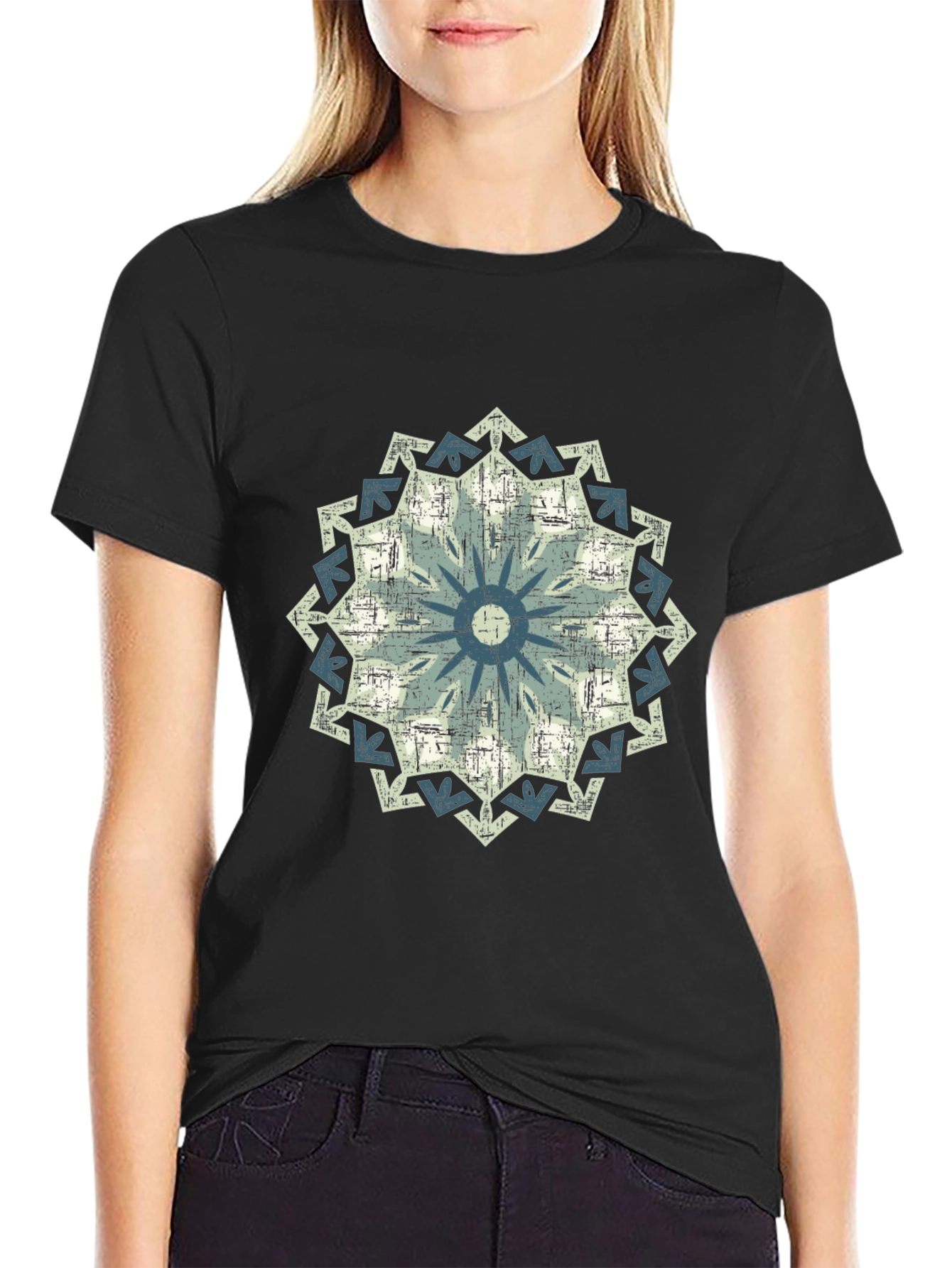 Geometric Mandala Print Tee