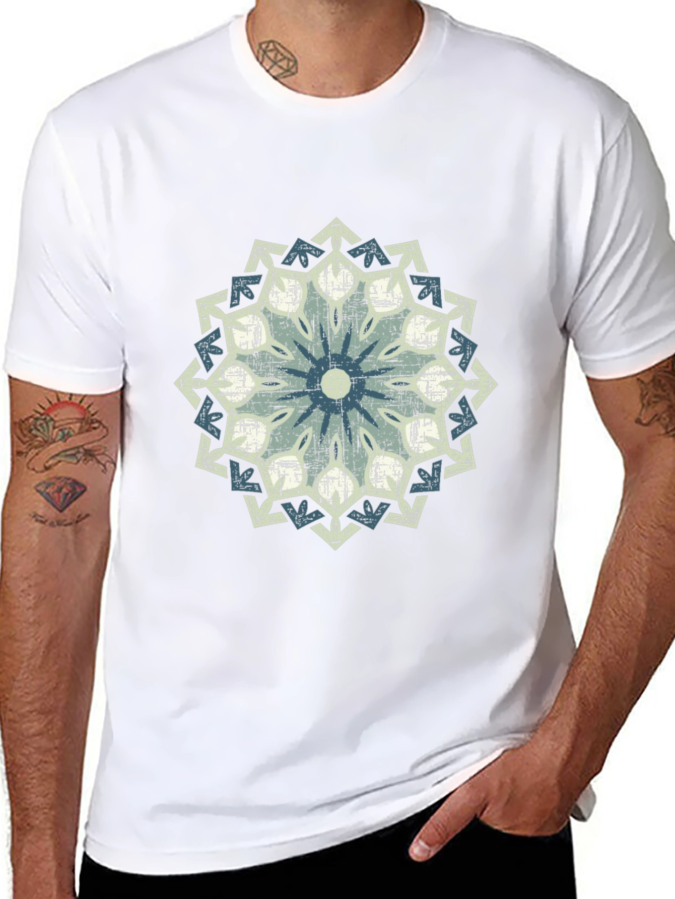Geometric Mandala Print Tee