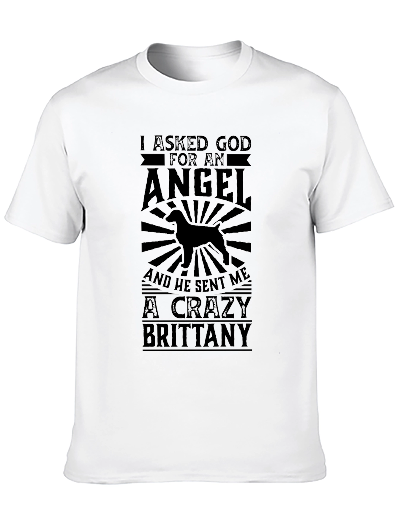 Crazy Brittany Dog T-Shirt - I Asked God