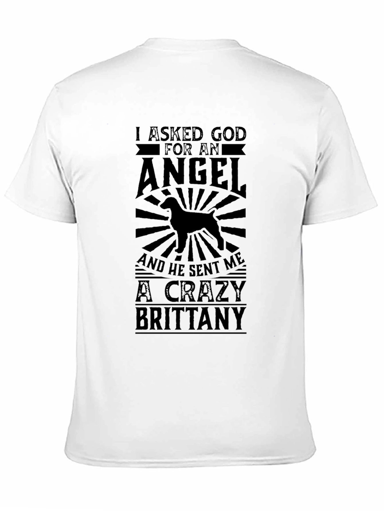 Crazy Brittany Dog T-Shirt - I Asked God