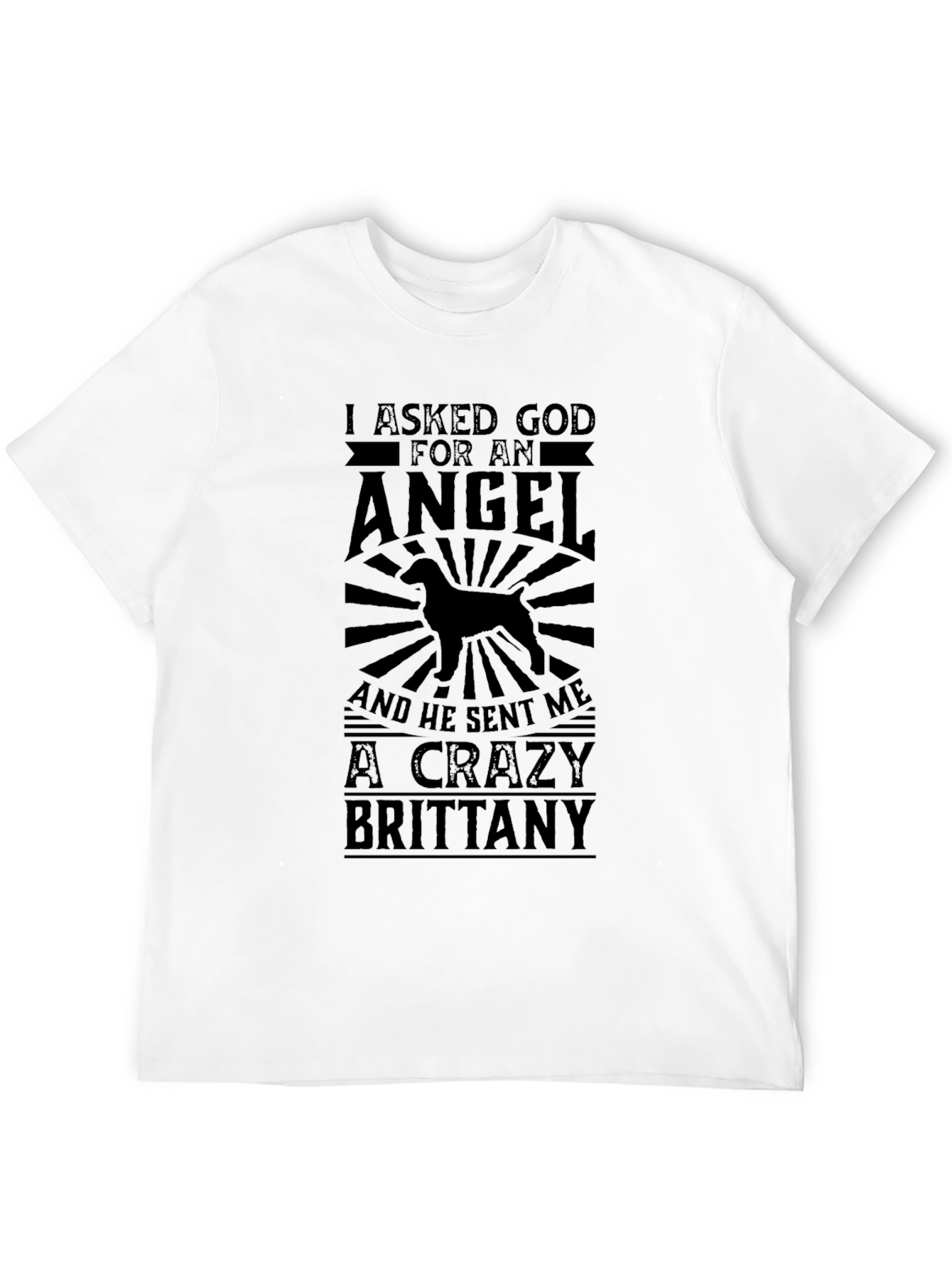 Crazy Brittany Dog T-Shirt - I Asked God