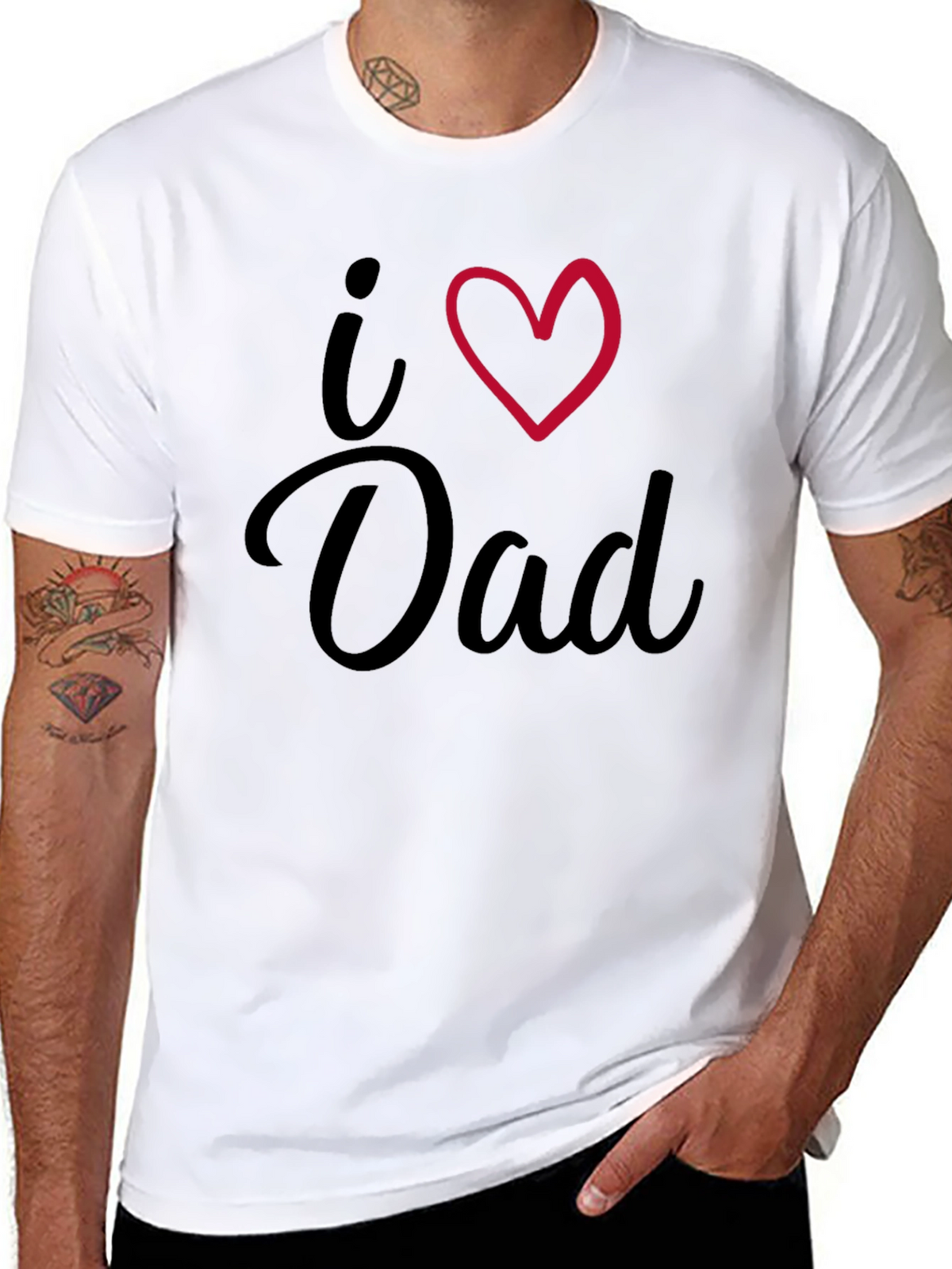 I Heart Dad Black T-Shirt