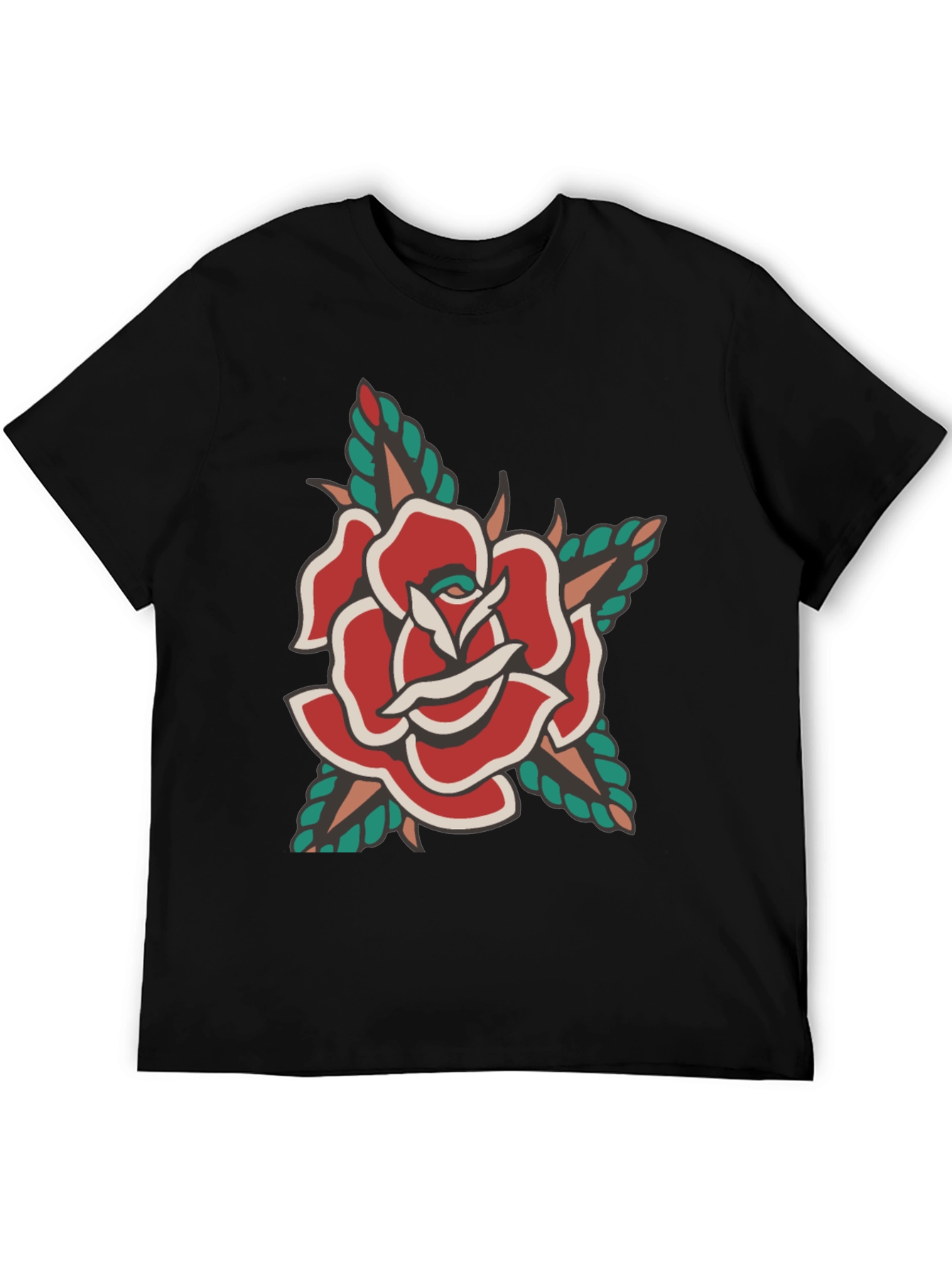 Classic Rose Tattoo Graphic T-Shirt