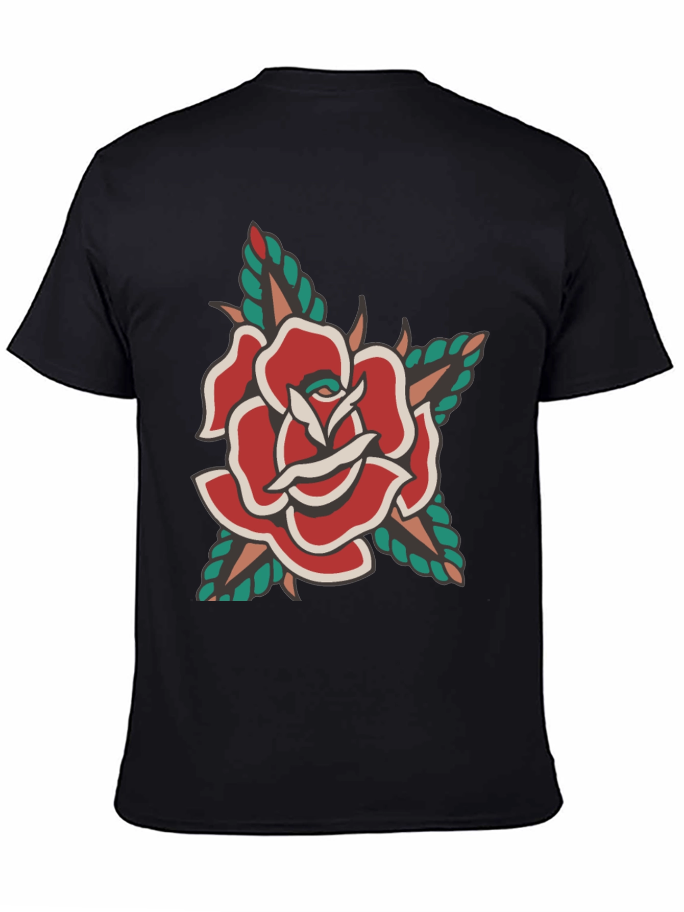 Classic Rose Tattoo Graphic T-Shirt