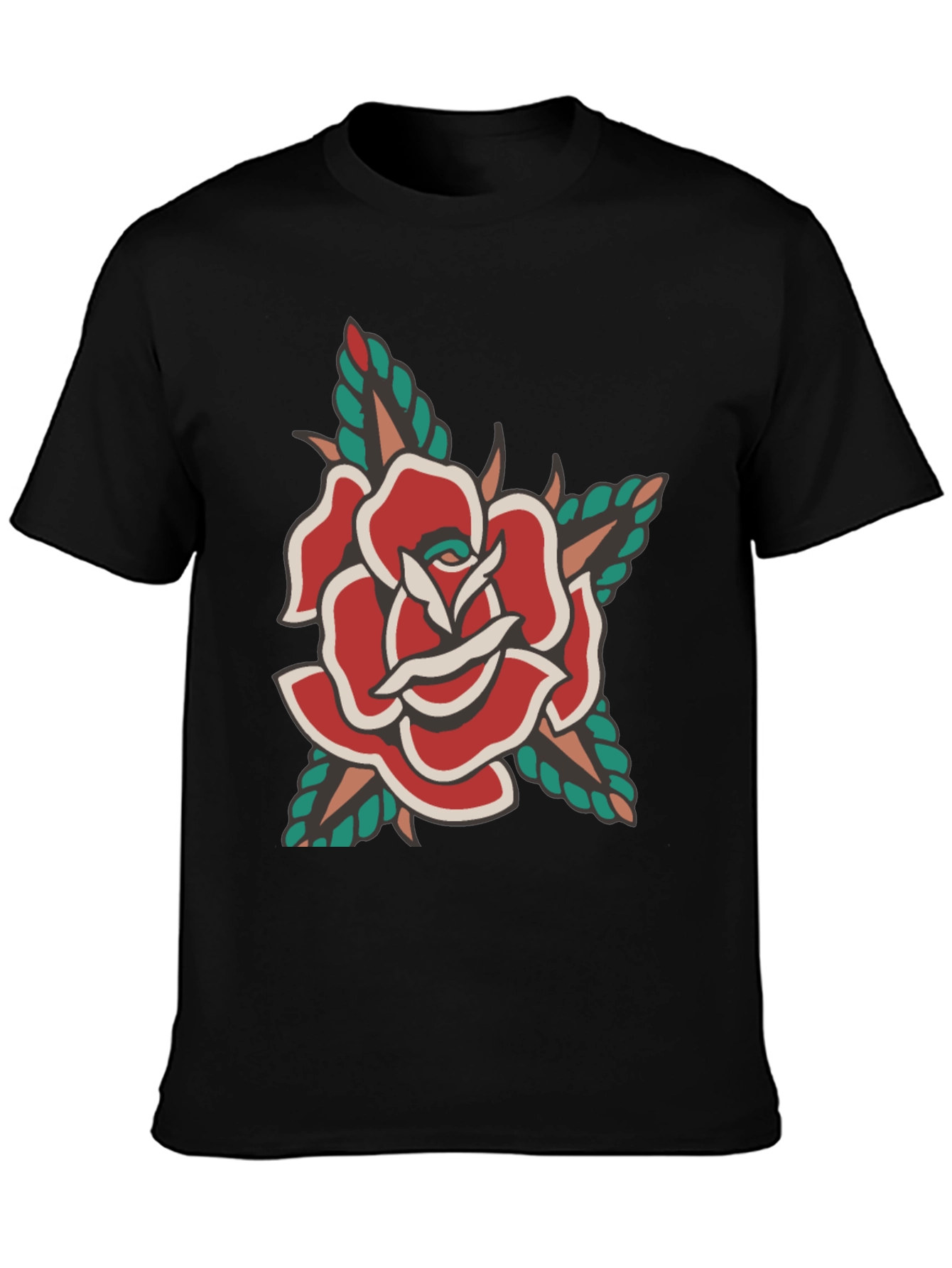 Classic Rose Tattoo Graphic T-Shirt