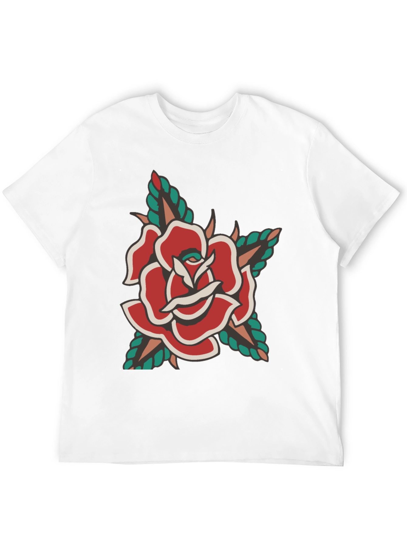 Classic Rose Tattoo Graphic T-Shirt