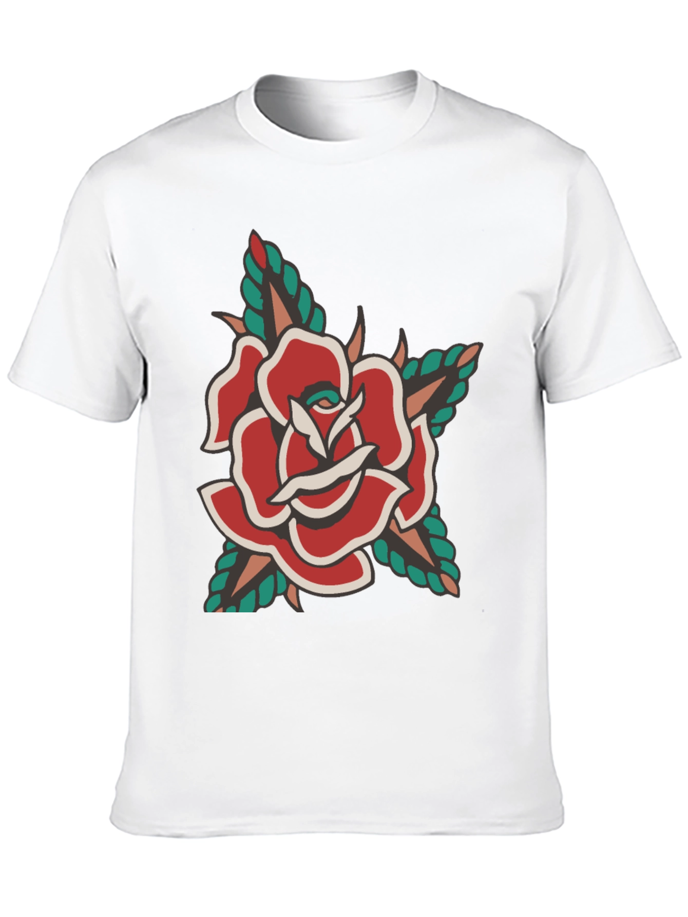 Classic Rose Tattoo Graphic T-Shirt