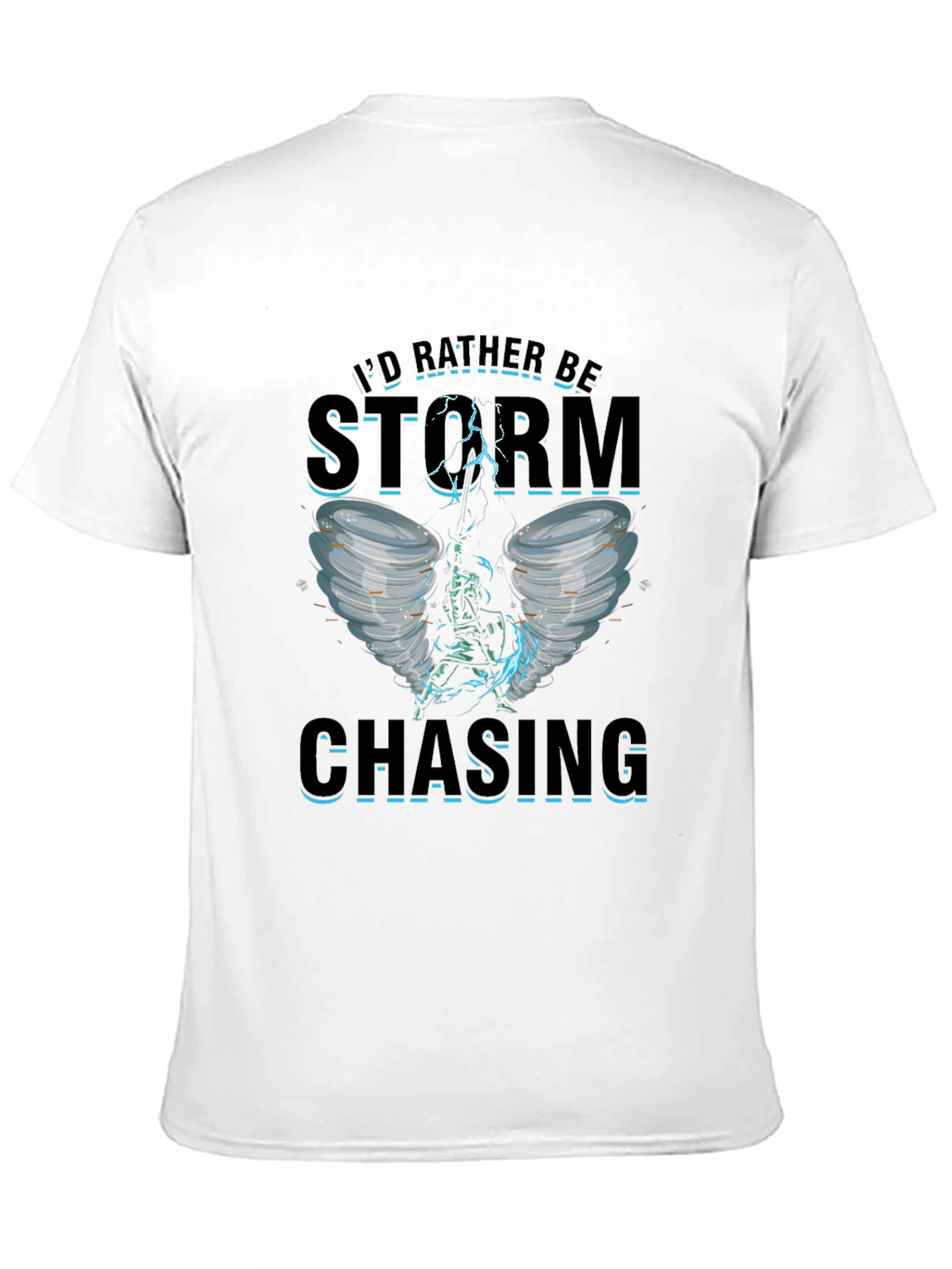 Storm Chasing Graphic Tee - Black Cotton T-Shirt