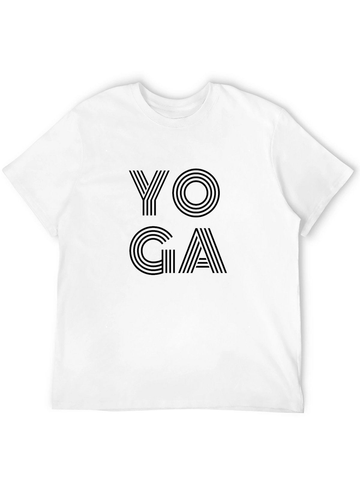 Mens Black Yoga Graphic T-Shirt