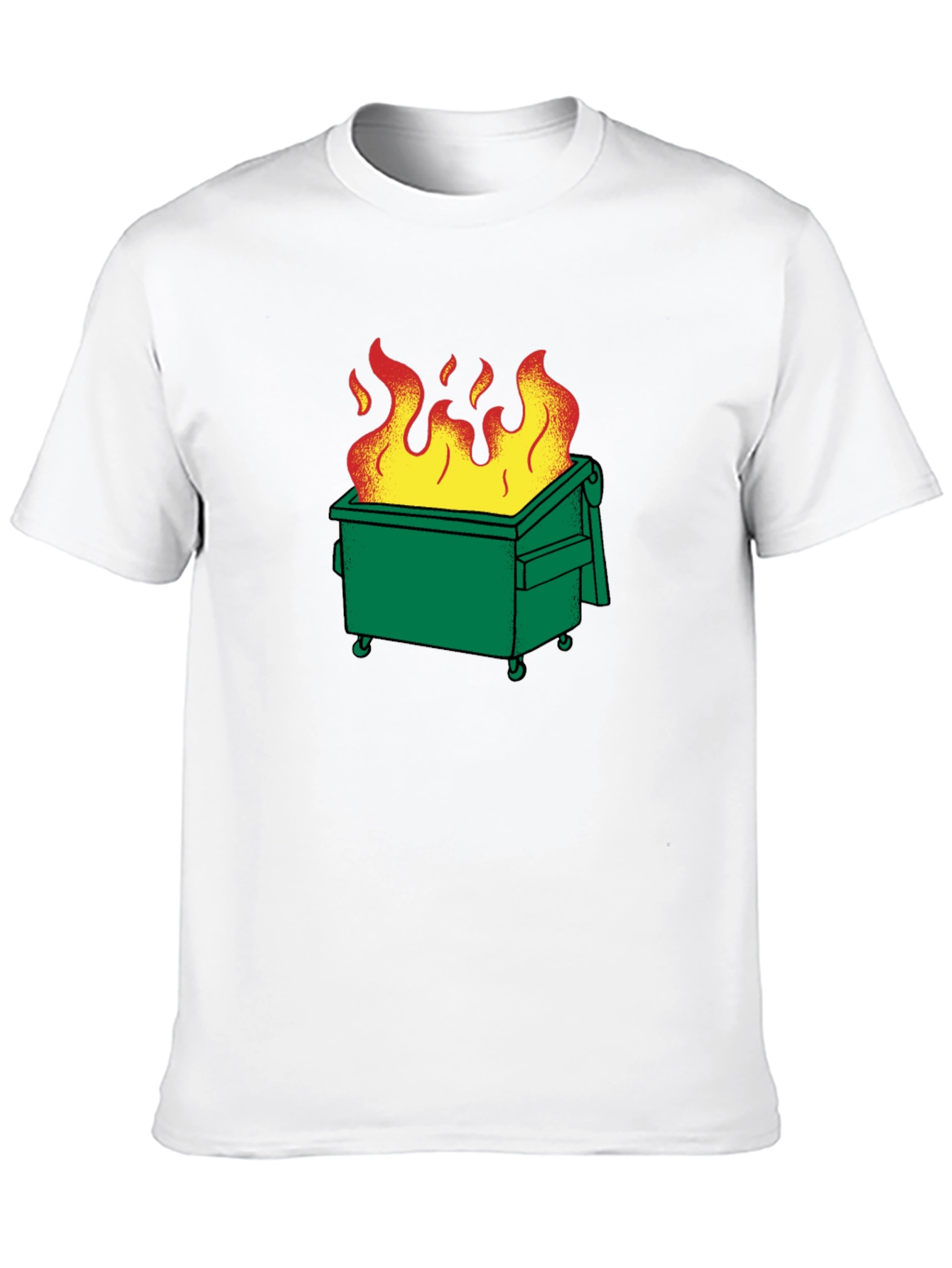 Dumpster Fire Graphic T-Shirt - Black Cotton Tee