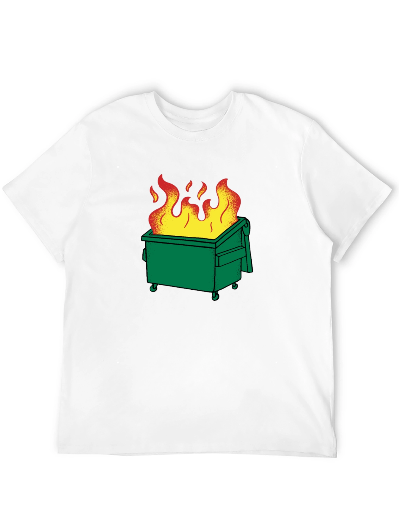 Dumpster Fire Graphic T-Shirt - Black Cotton Tee