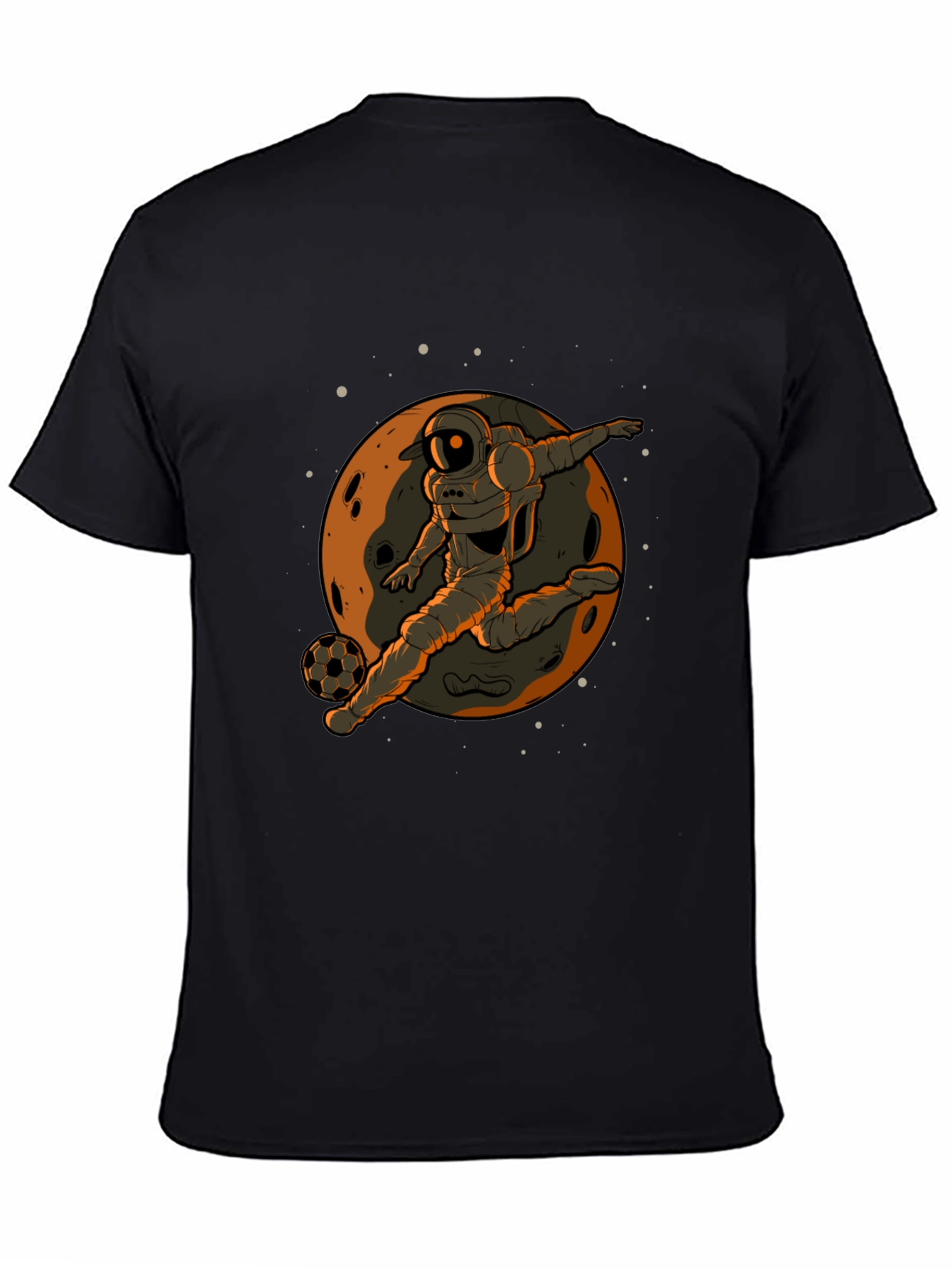 Astronaut Soccer Player Graphic Tee - Black