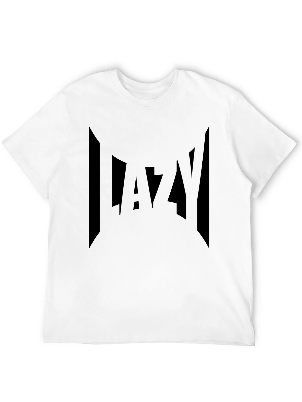 Lazy Graphic Print Black T-Shirt