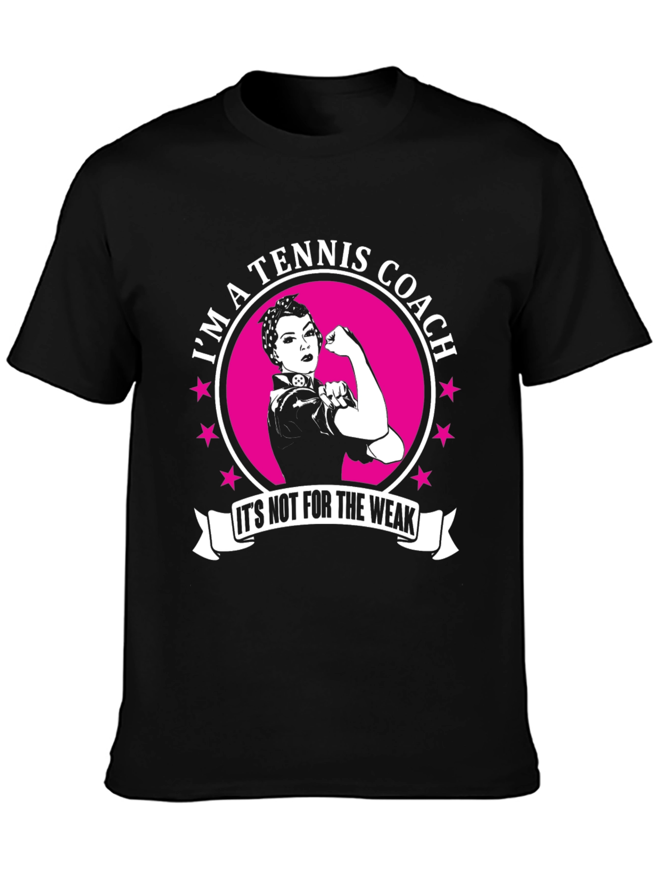 Tennis Coach T-Shirt - Strong Woman Design