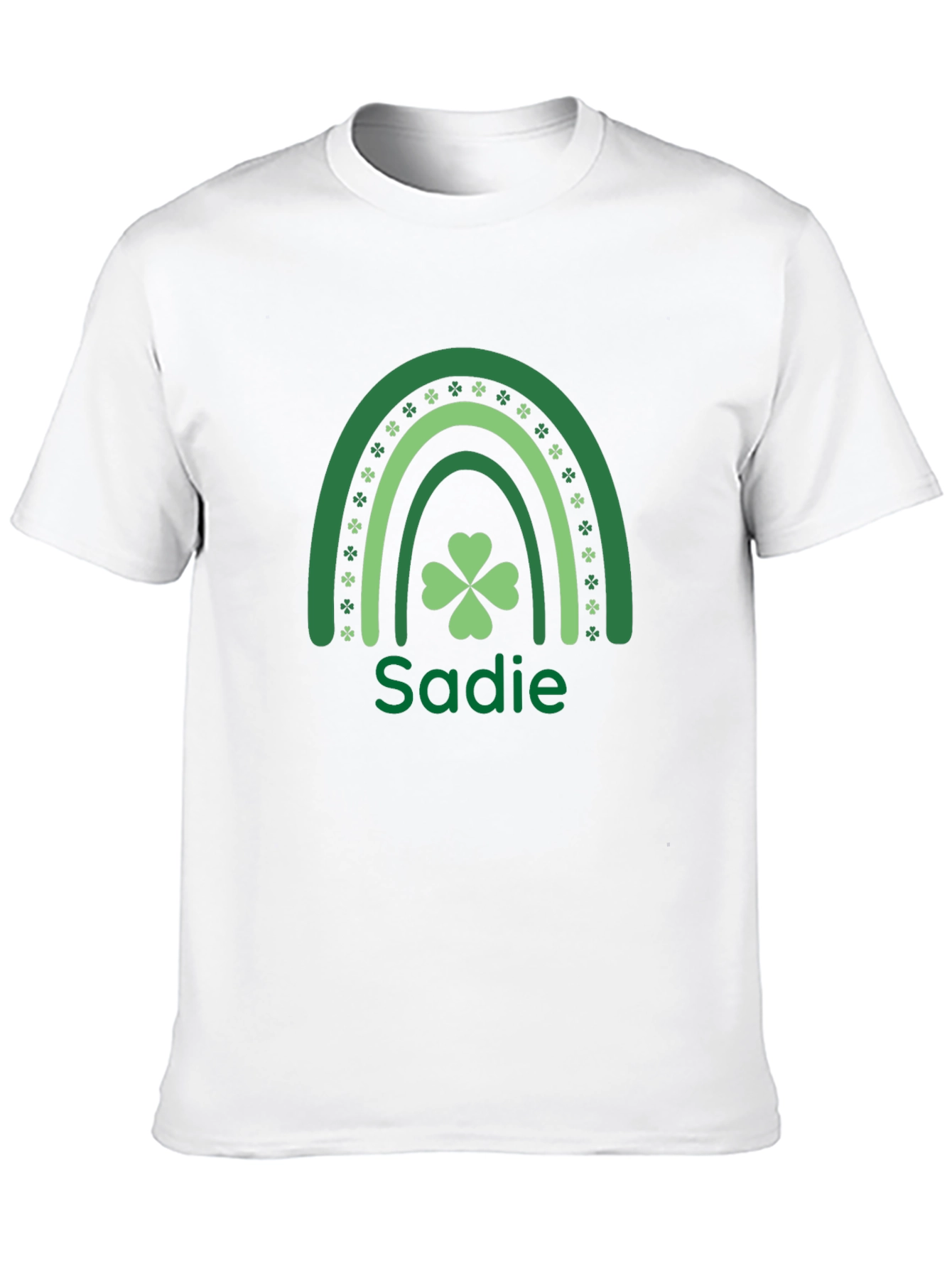 St. Patricks Day Sadie Rainbow Clover T-Shirt