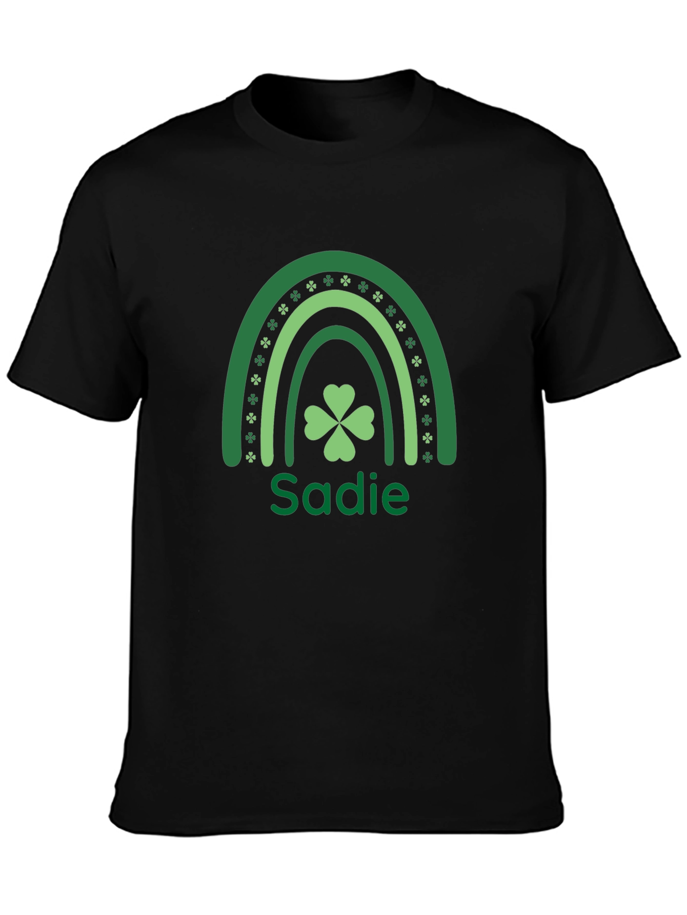 St. Patricks Day Sadie Rainbow Clover T-Shirt