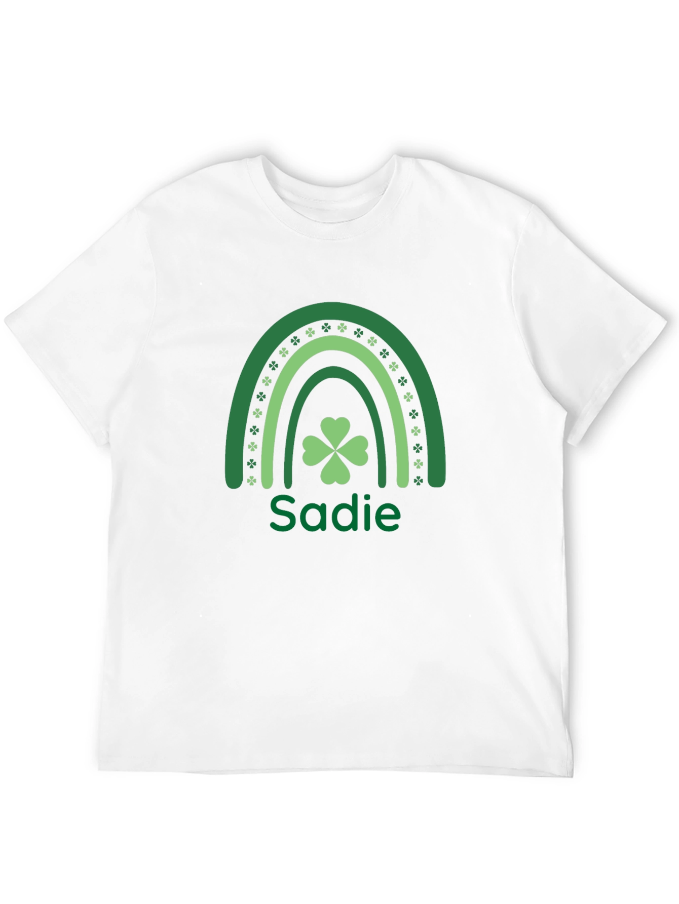 St. Patricks Day Sadie Rainbow Clover T-Shirt