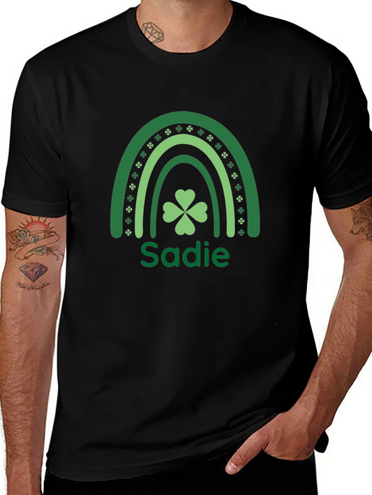 St. Patricks Day Sadie Rainbow Clover T-Shirt