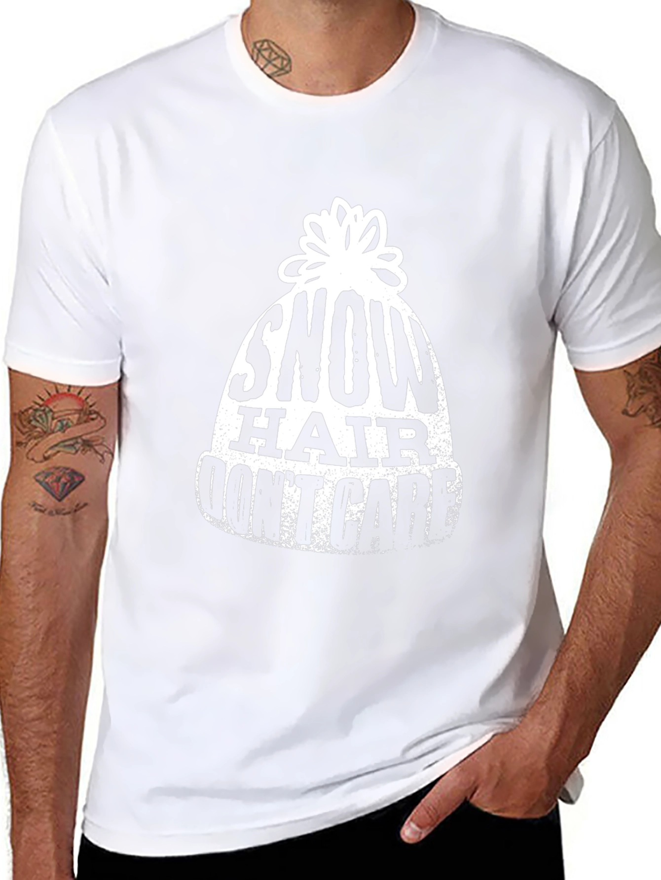 Snow Hair Dont Care Graphic Tee