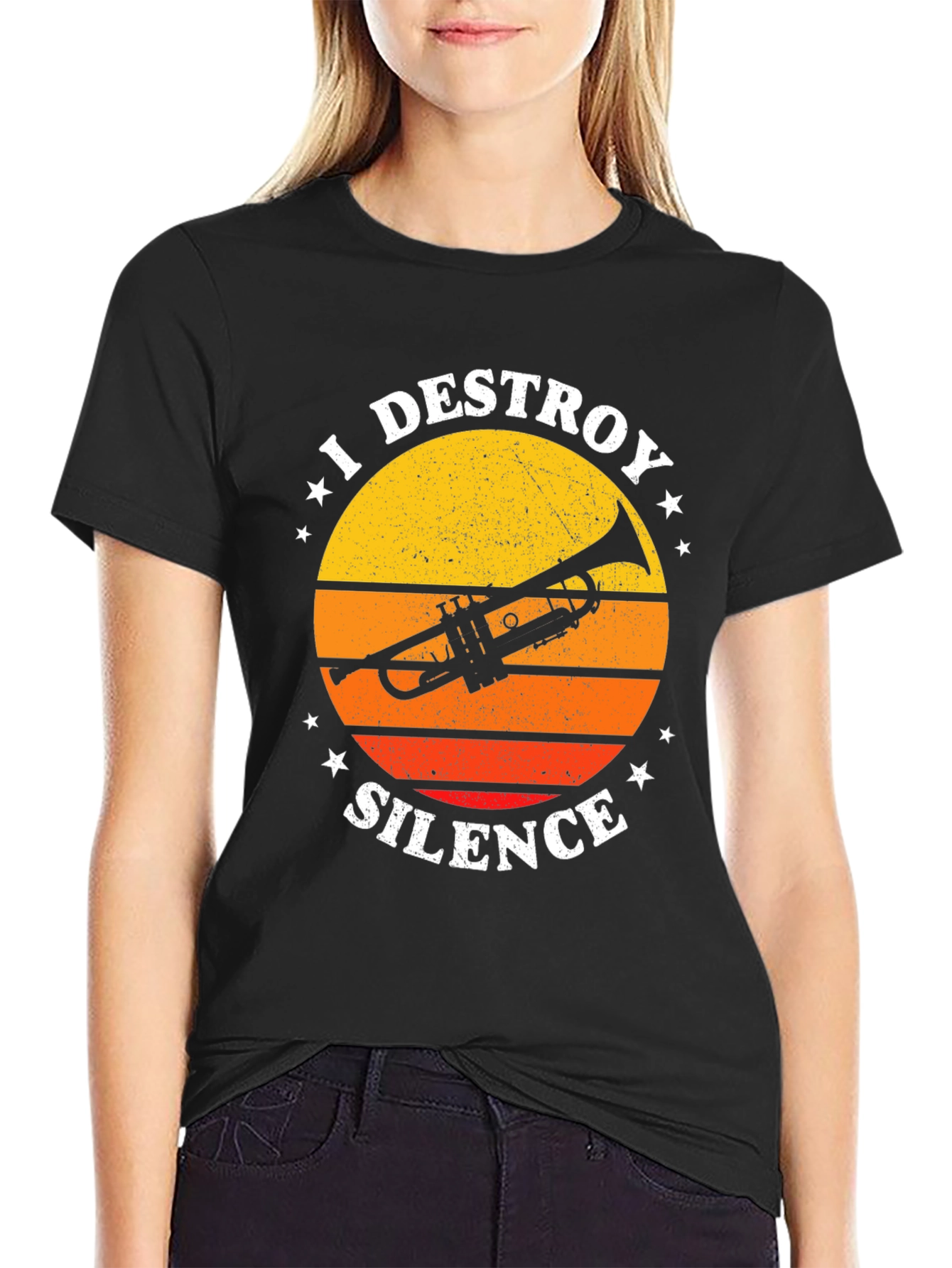 I Destroy Silence Trumpet T-Shirt