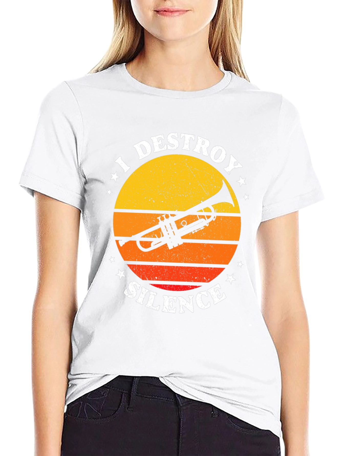 I Destroy Silence Trumpet T-Shirt