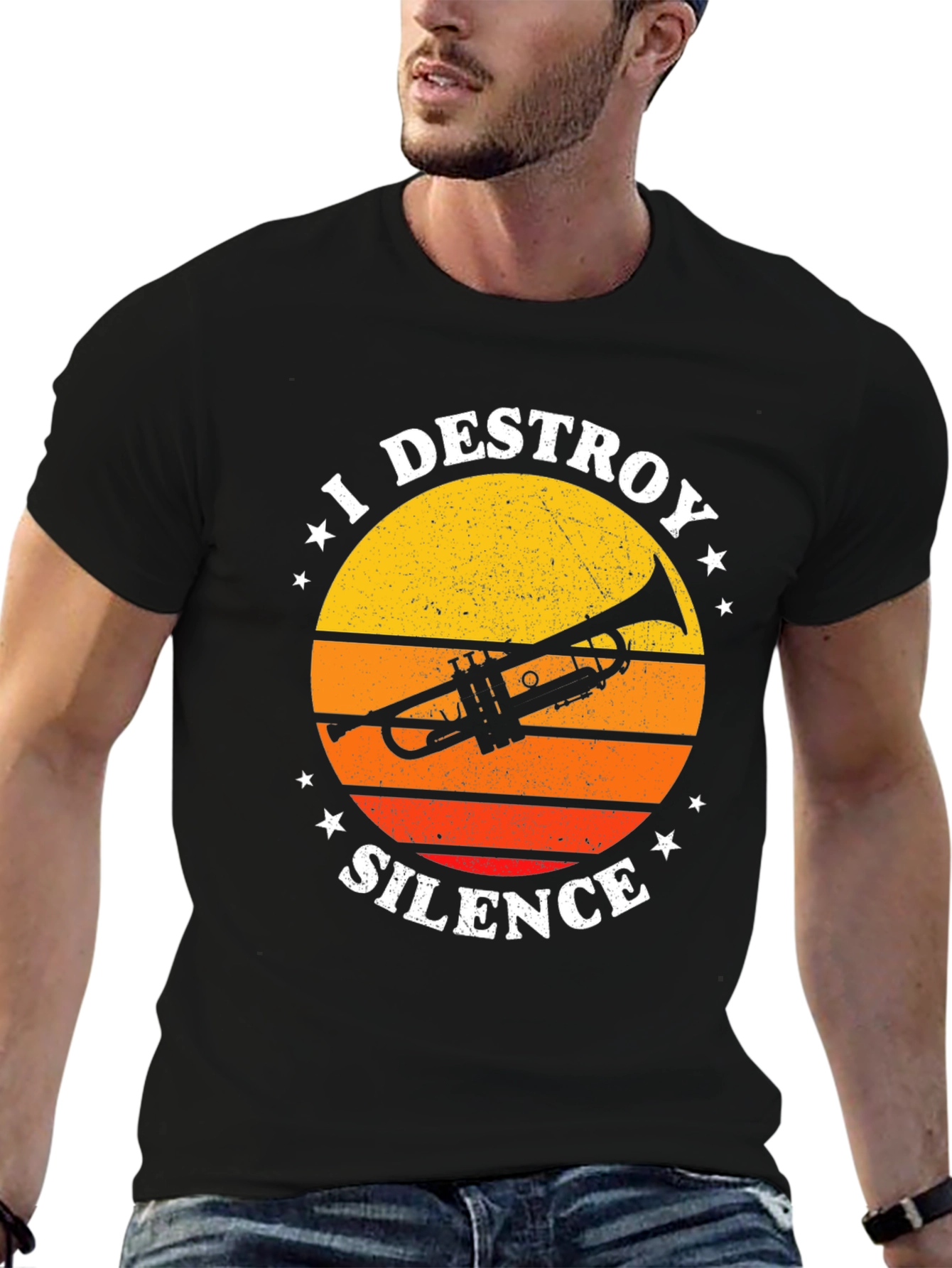 I Destroy Silence Trumpet T-Shirt