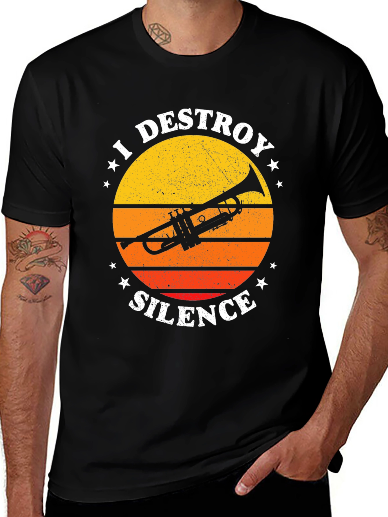 I Destroy Silence Trumpet T-Shirt