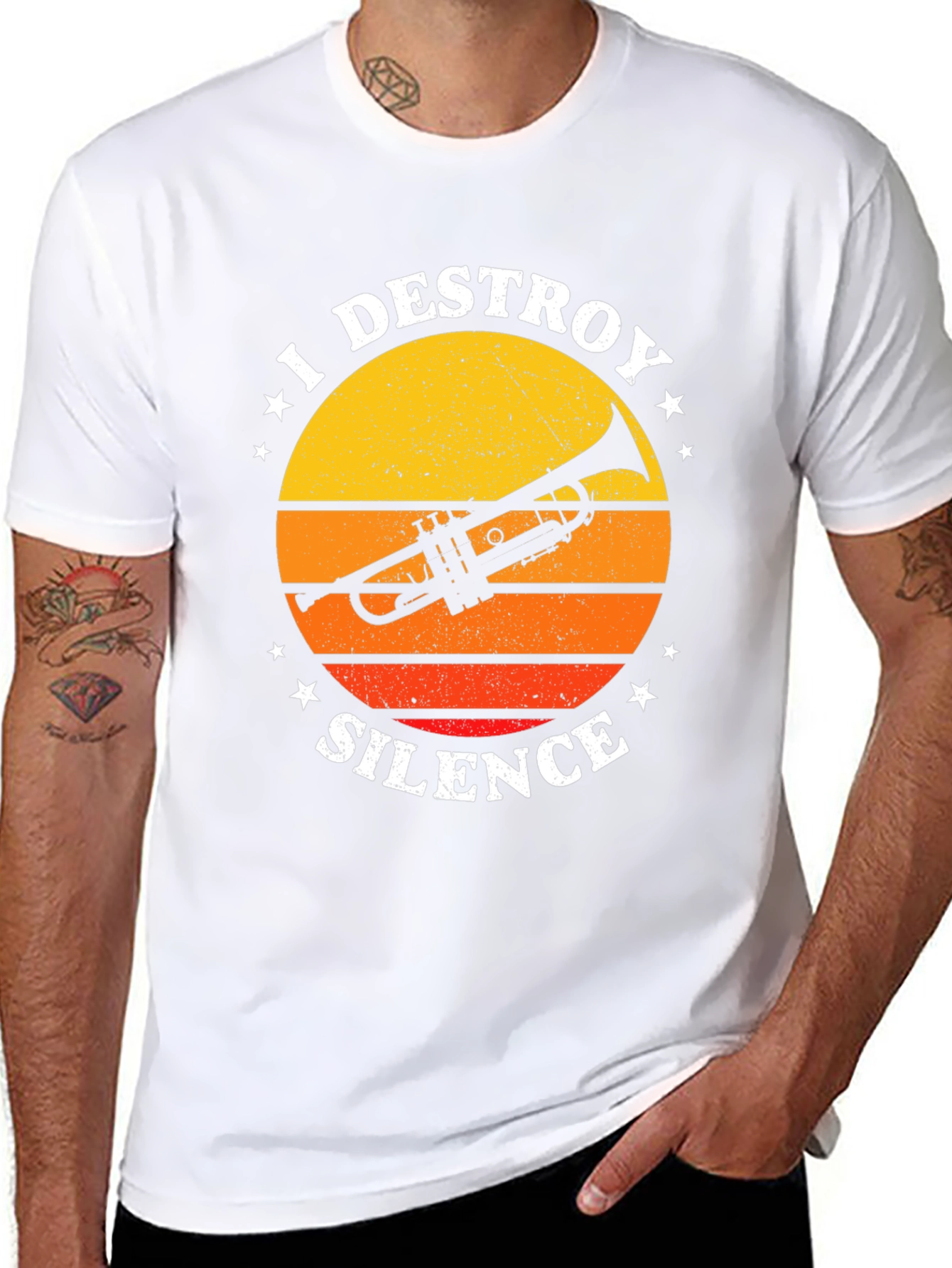 I Destroy Silence Trumpet T-Shirt