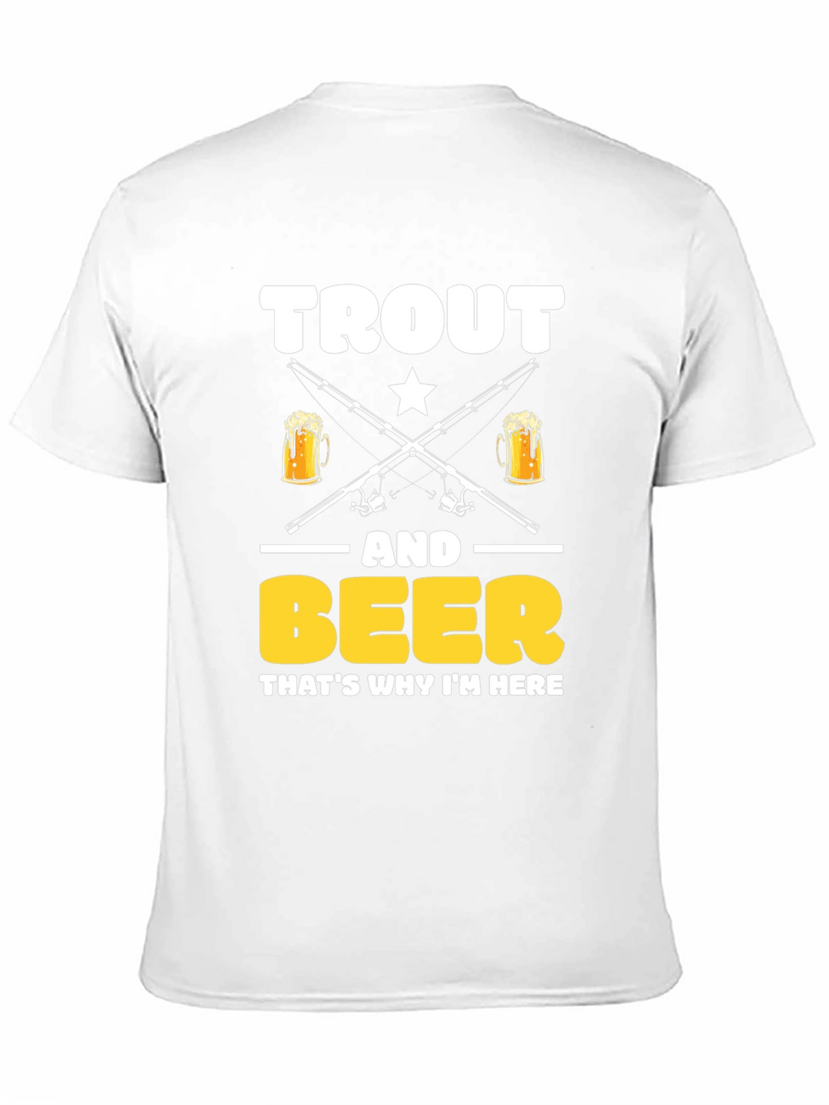 Trout and Beer T-Shirt - Fishing and Drinking