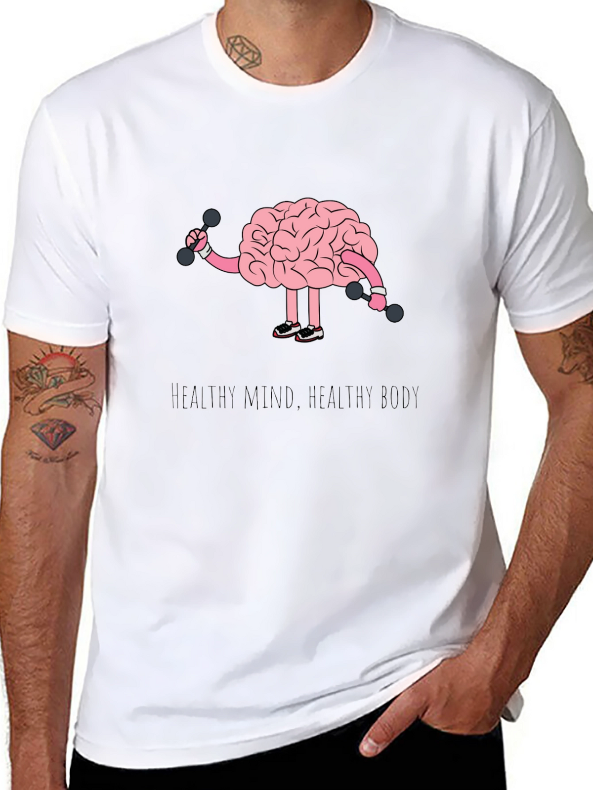 Healthy Mind Healthy Body Graphic T-Shirt