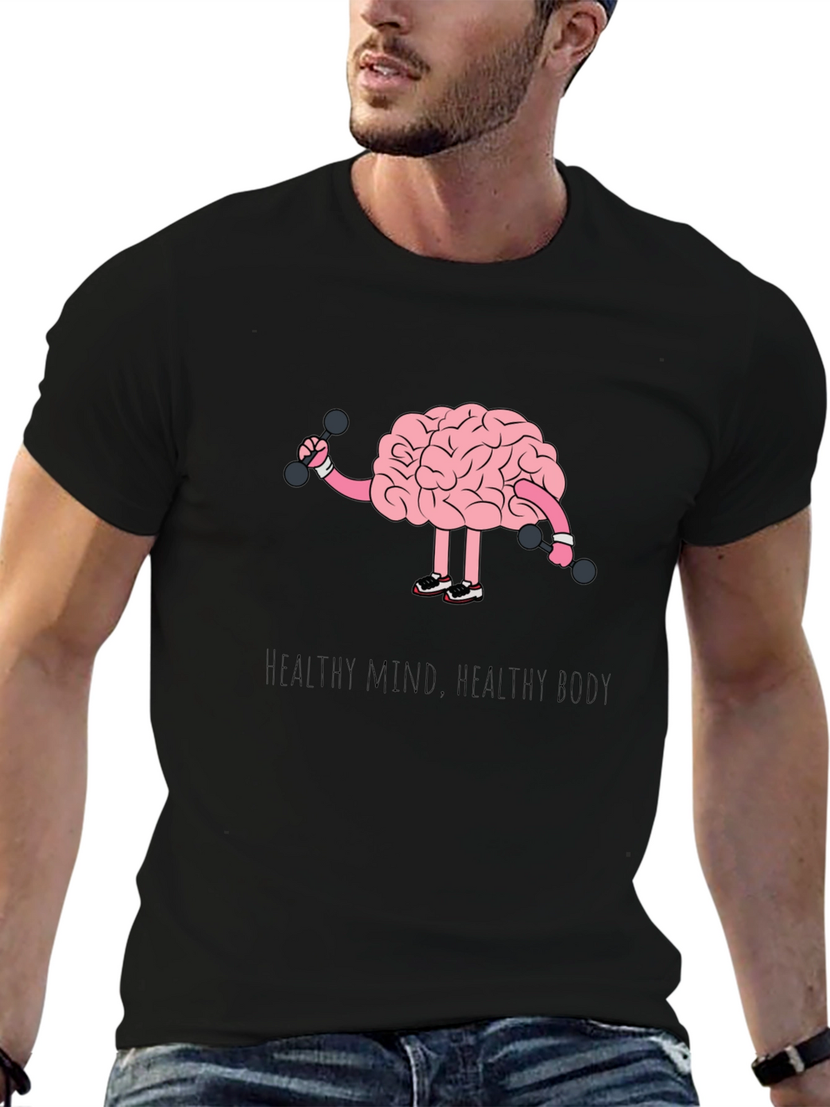 Healthy Mind Healthy Body Graphic T-Shirt