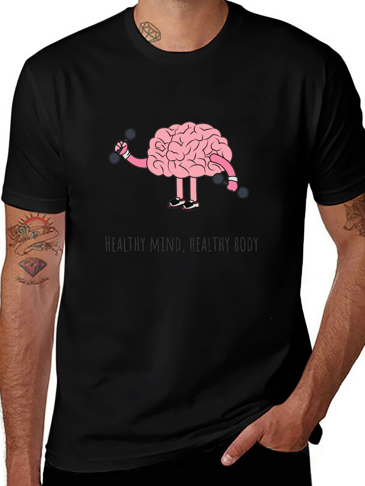 Healthy Mind Healthy Body Graphic T-Shirt