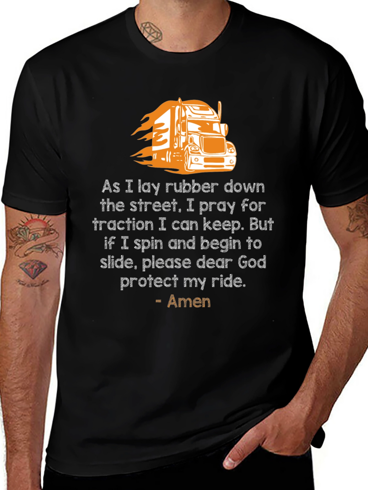 Trucker Prayer T-Shirt: Protect My Ride