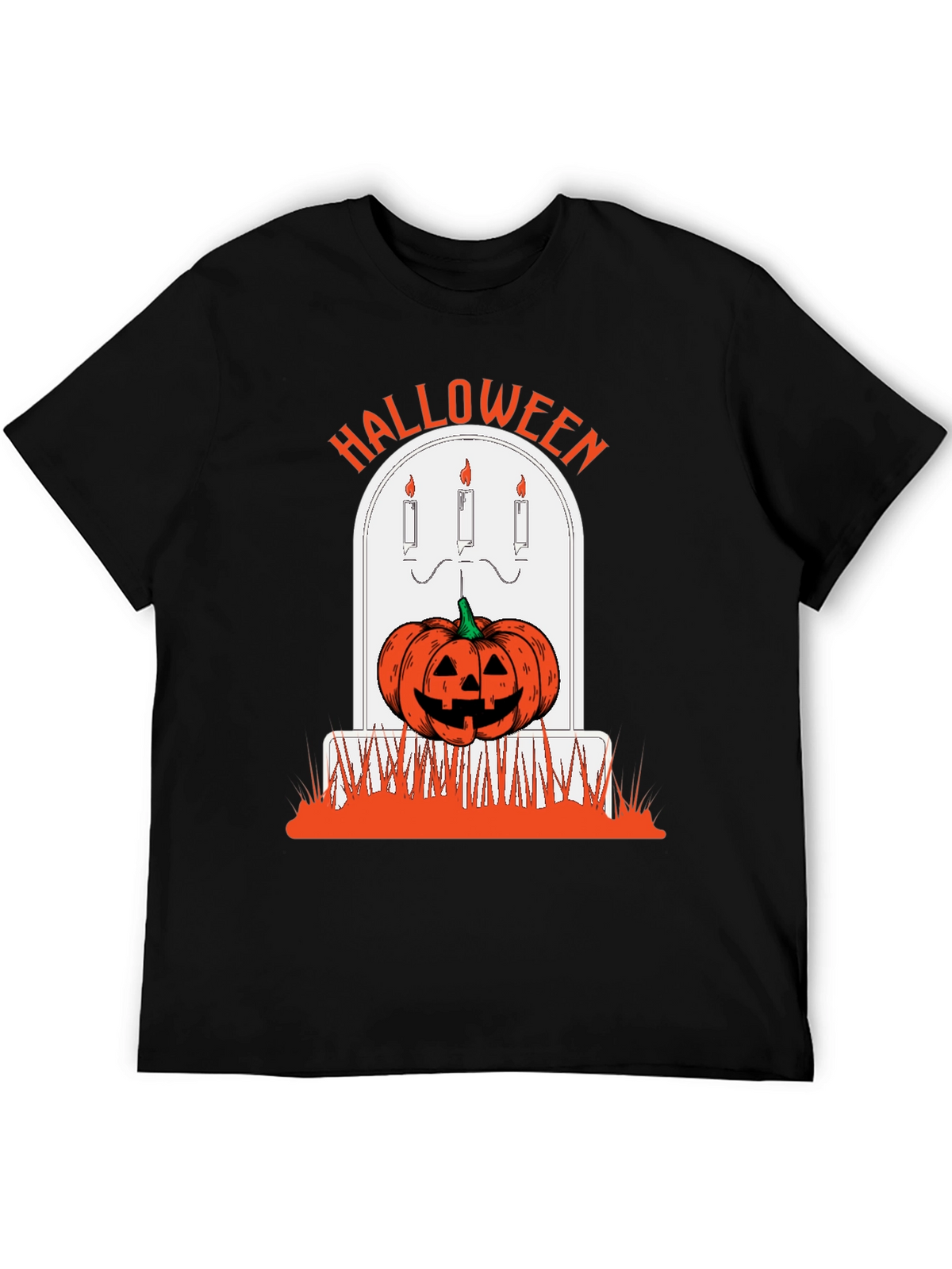 Halloween Pumpkin Tombstone Graphic Tee