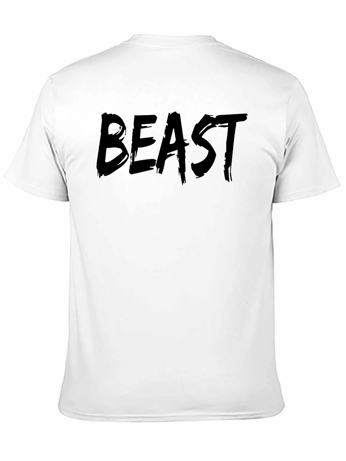 Mens Beast Graphic Print Crew Neck T-Shirt