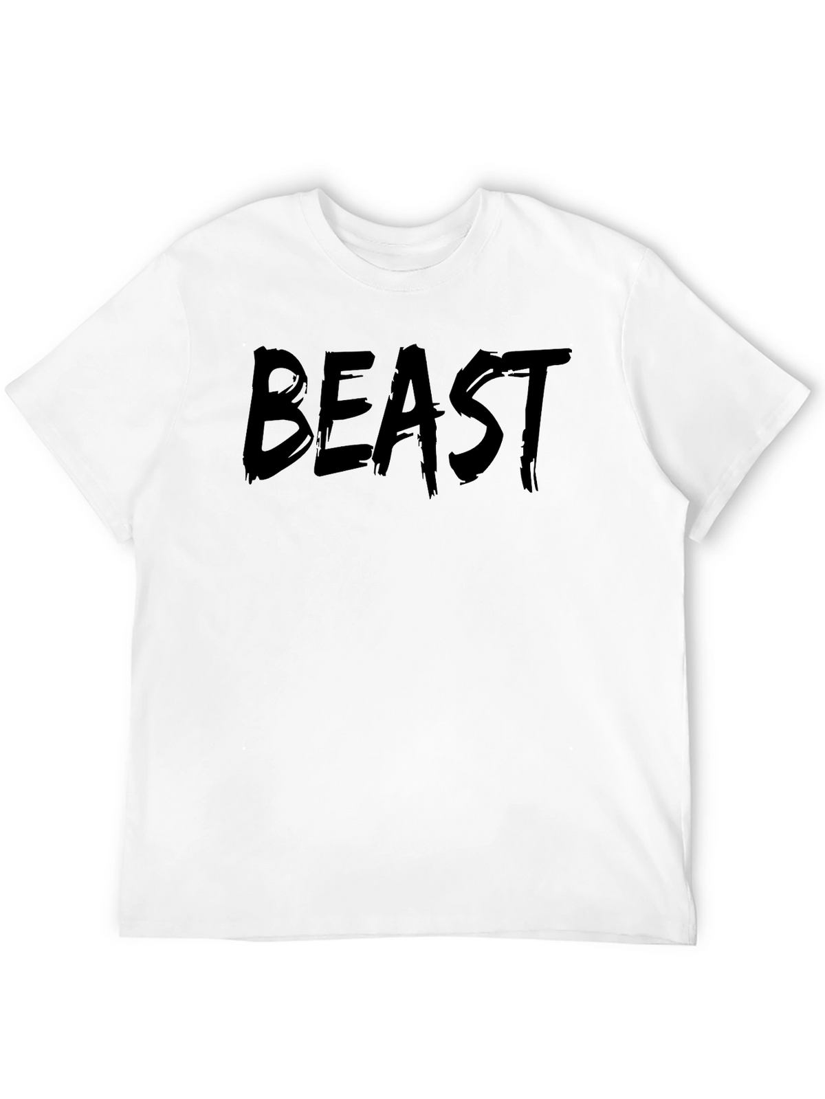 Mens Beast Graphic Print Crew Neck T-Shirt