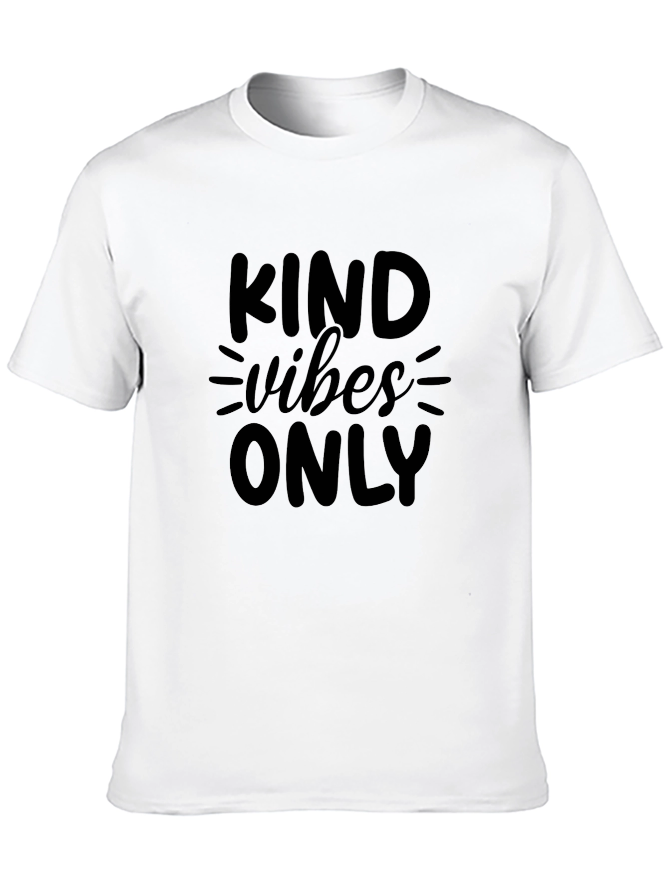 Kind Vibes Only Black T-Shirt Inspirational Message